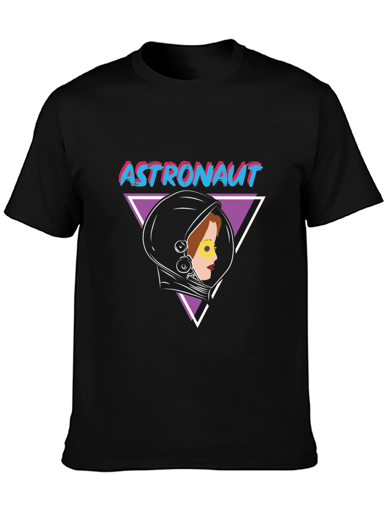 Black Astronaut Graphic Tee - Retro Space Style view 3