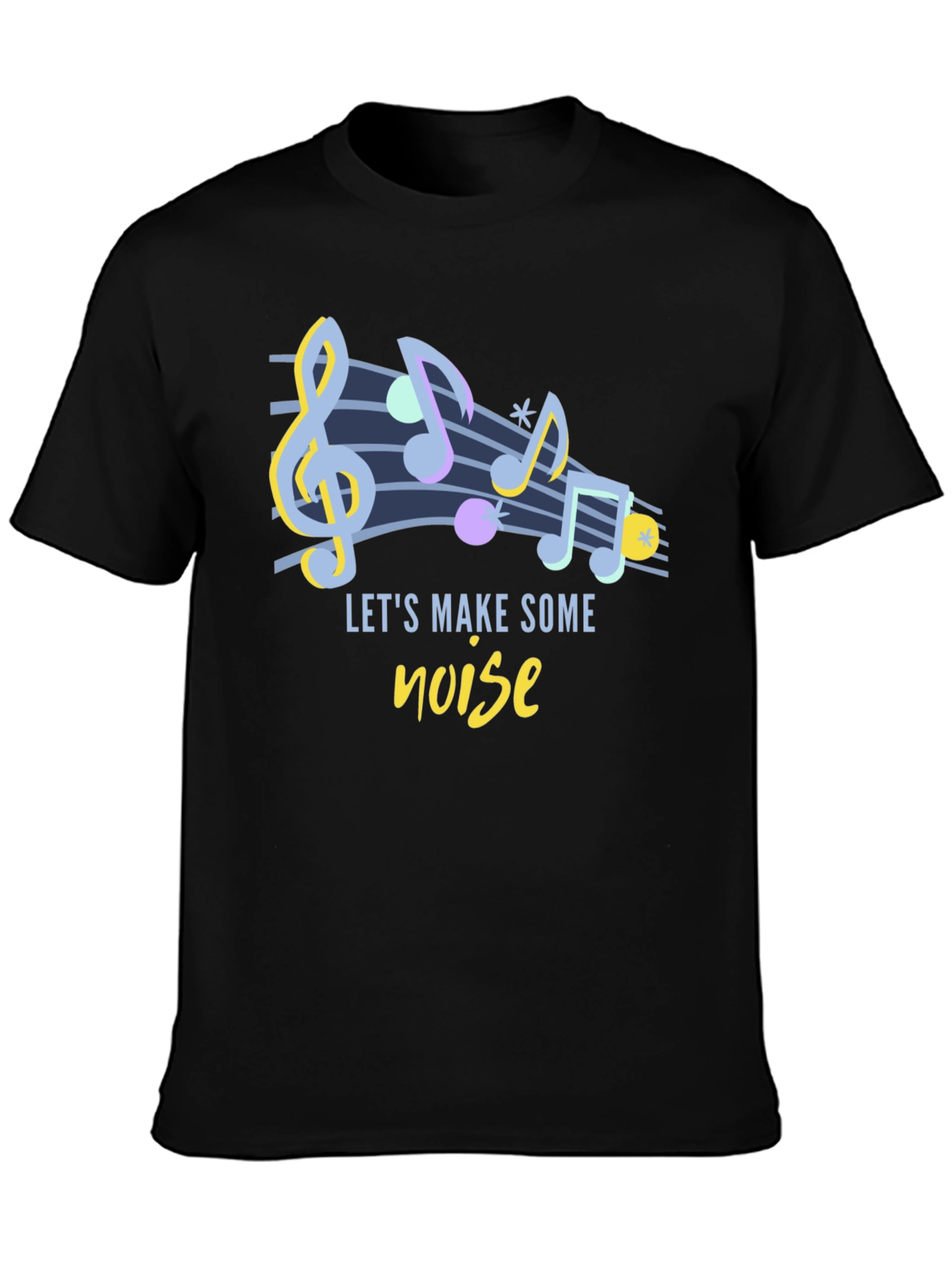 Black Musical 'Let's Make Some Noise' Graphic Tee view 3
