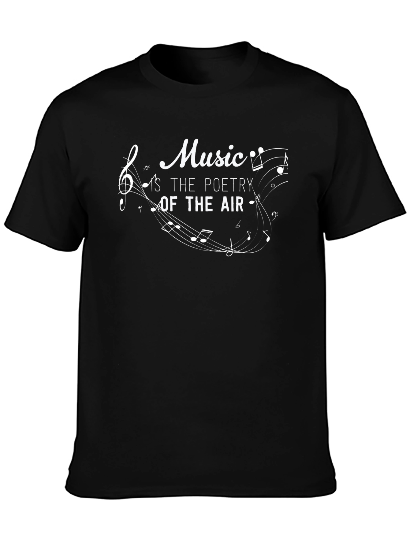 Black Music Is The Poetry Of Air Black T-Shirt view 3