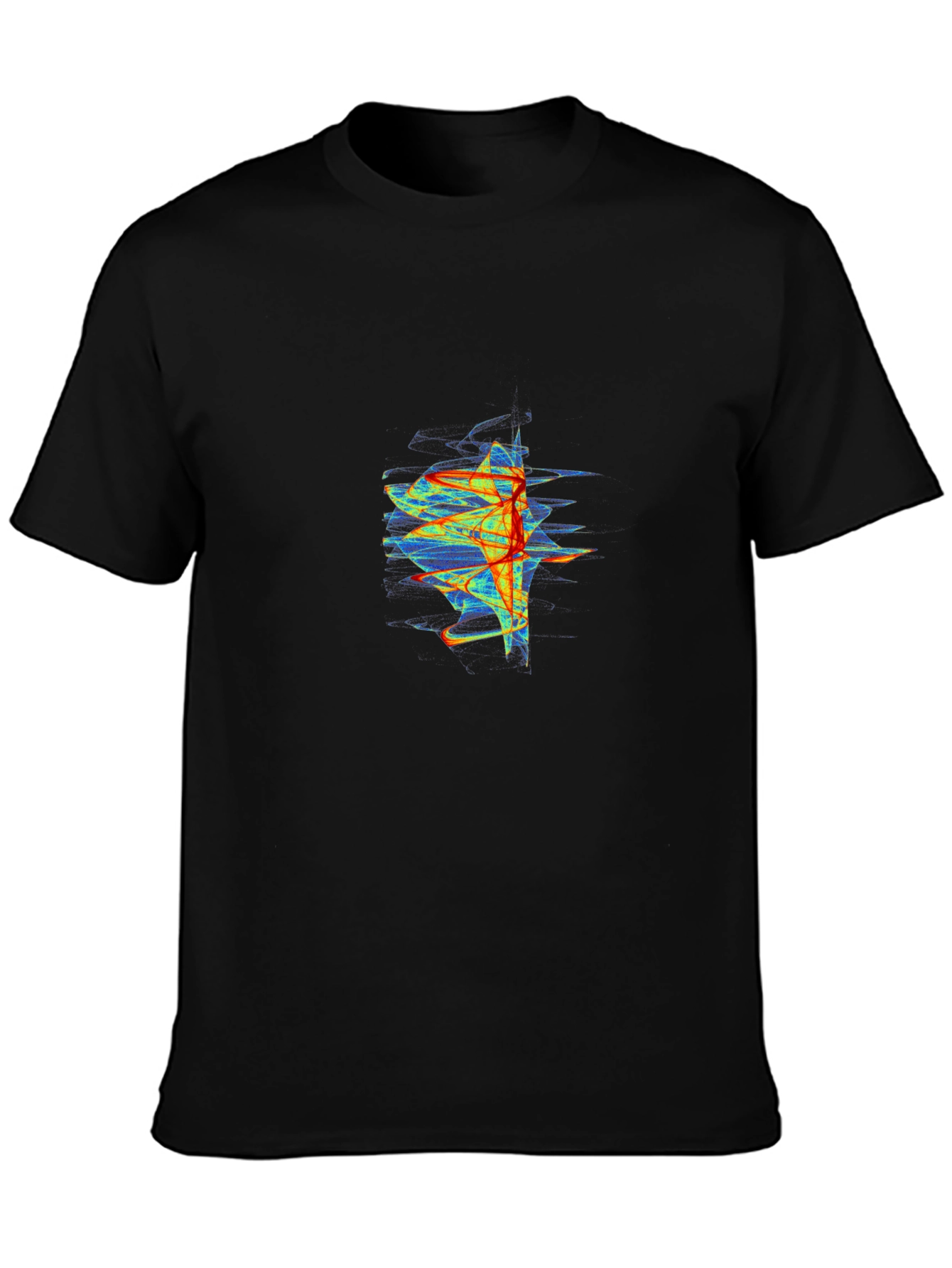 Black Abstract Graphic Print Black T-Shirt view 3