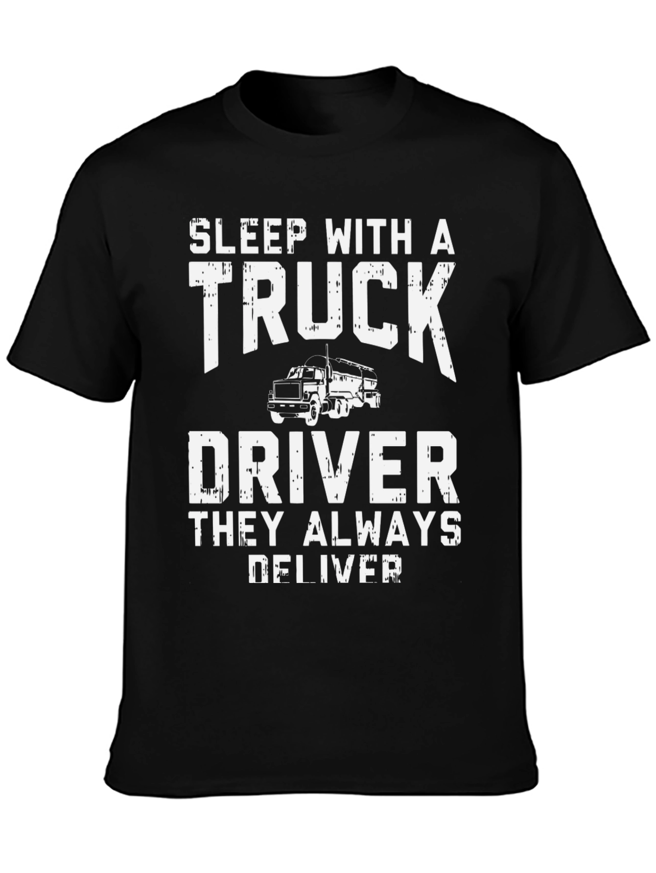 Black Truck Driver Graphic T-Shirt view 3