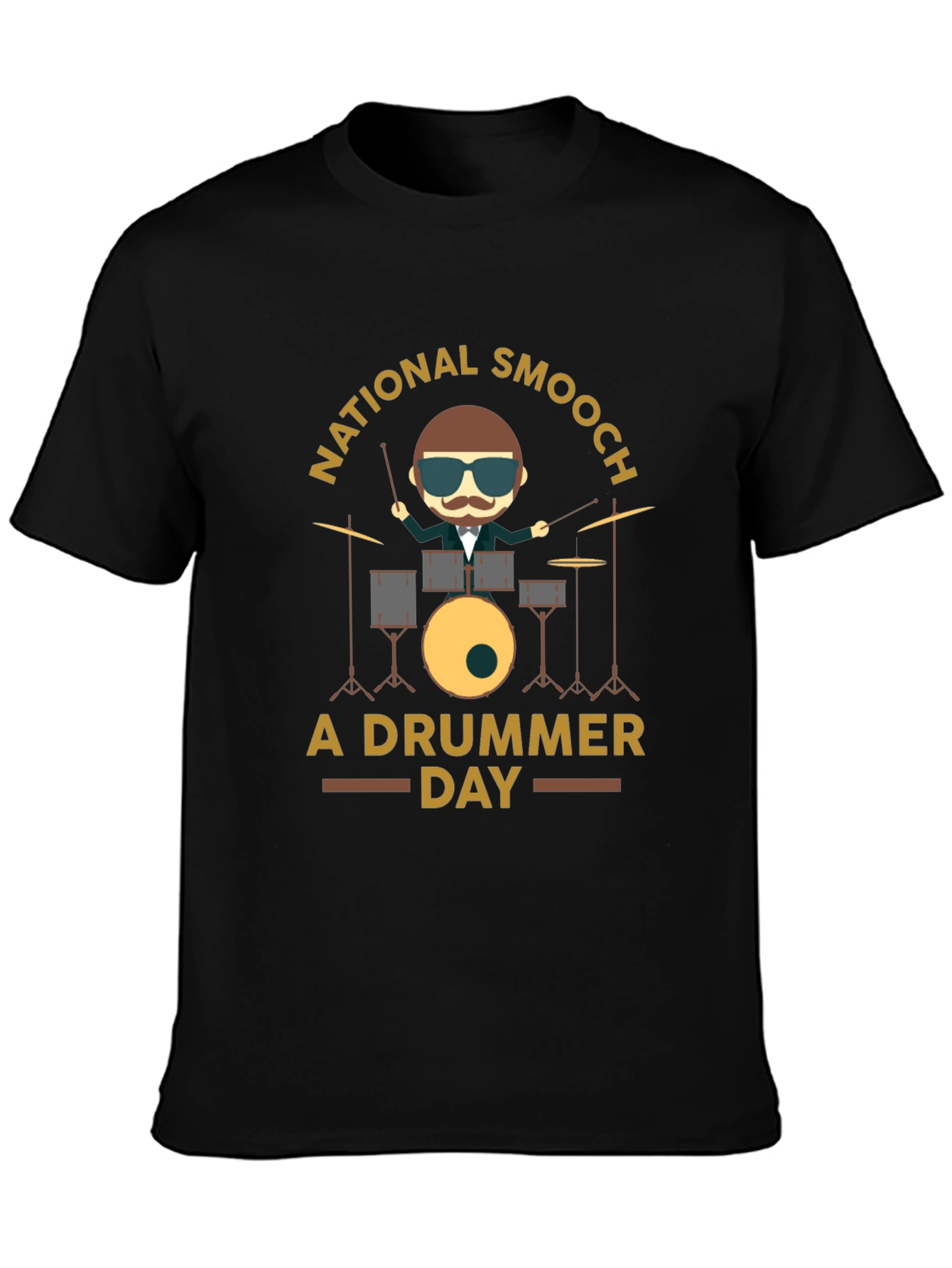 Black National Smooch A Drummer Day Graphic Tee view 3