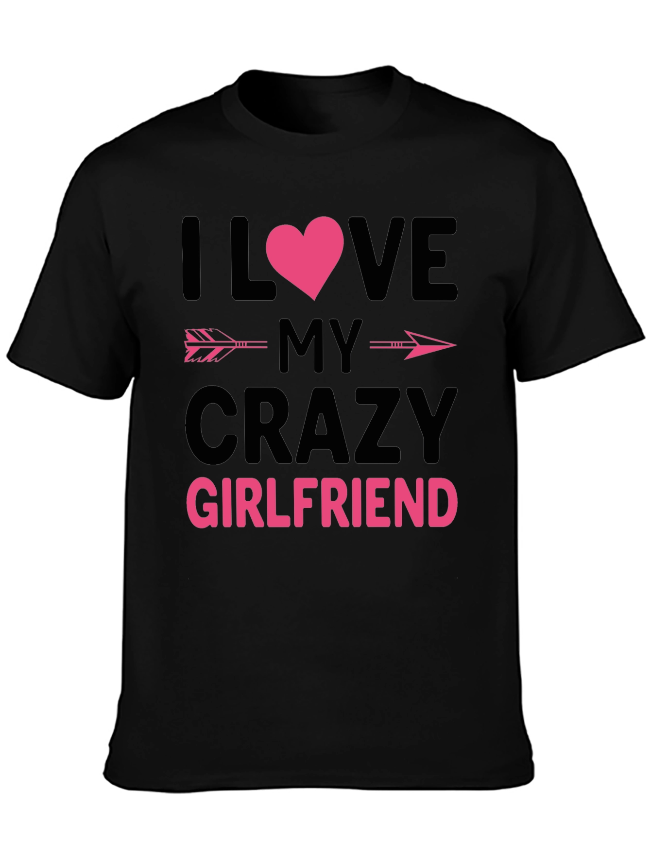 Black Crazy Girlfriend Graphic Tee view 3