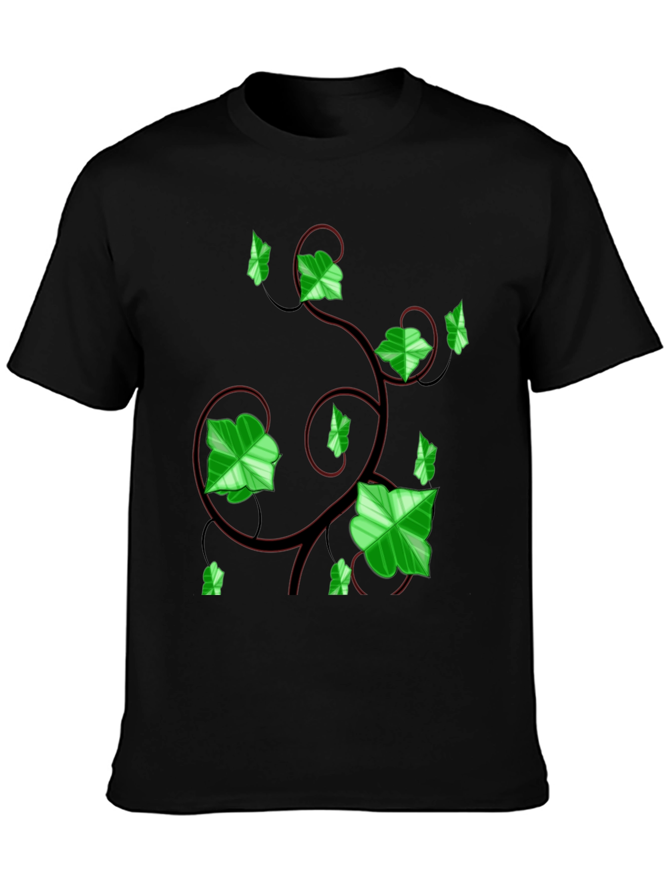 Black Ivy Vine Graphic Tee - Black view 3