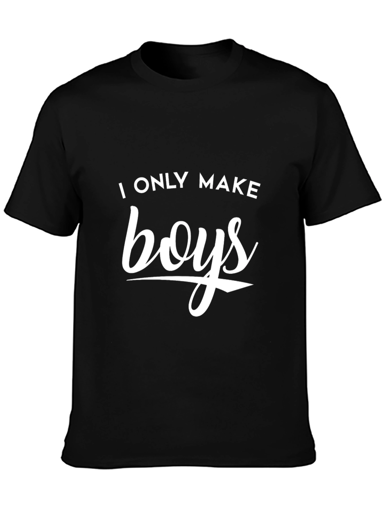 Black I Only Make Boys Graphic Tee - Black Cotton Blend Shirt view 3