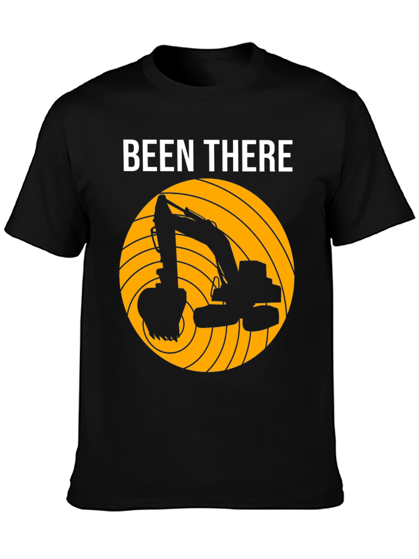 Black Been There Excavator T-Shirt - Construction Worker Gift view 3