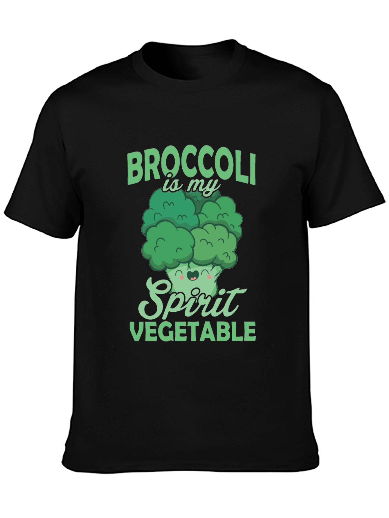 Black Broccoli is My Spirit Vegetable T-Shirt view 3
