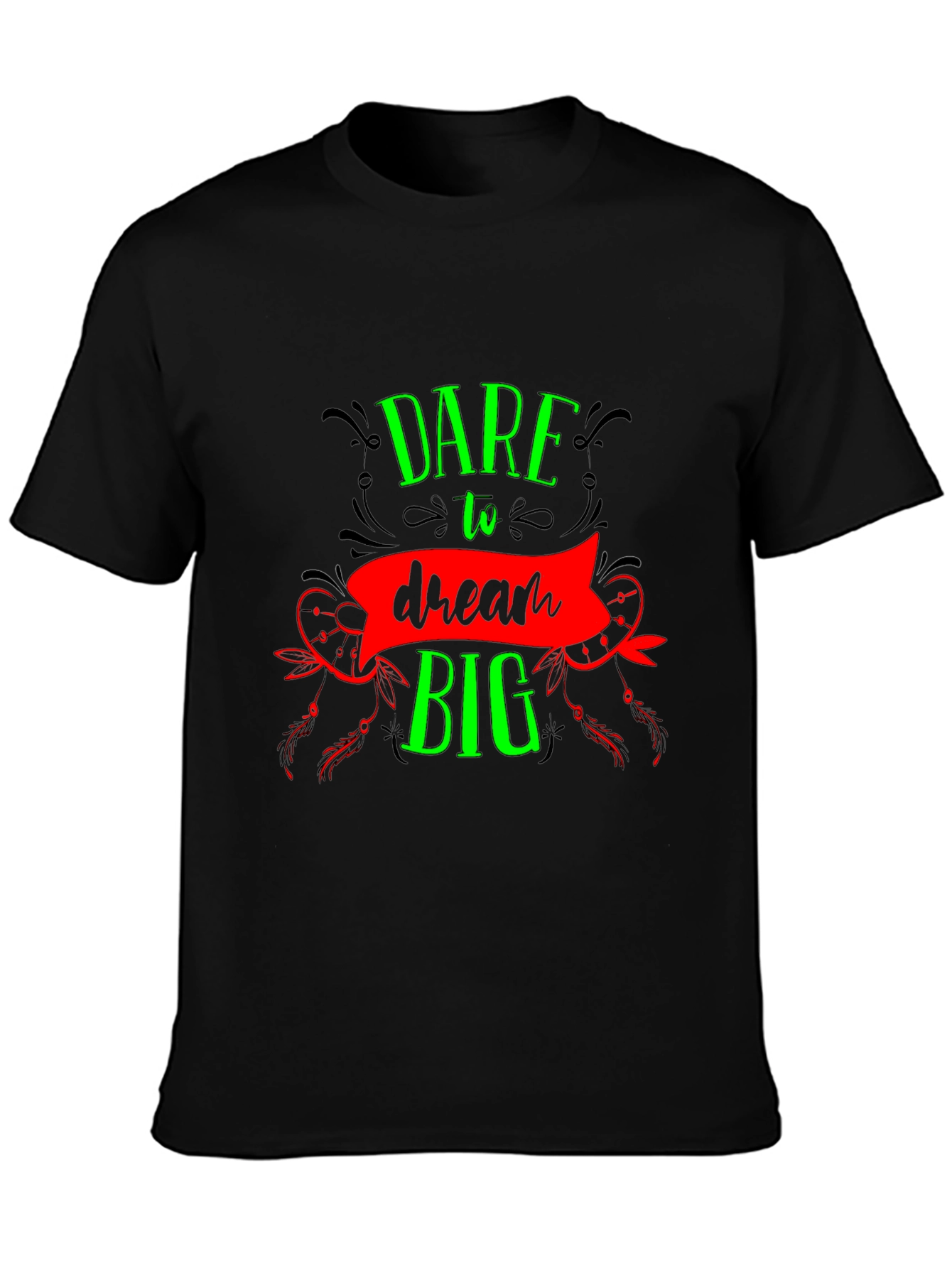 Black Dare to Dream Big Graphic Tee - Black view 3