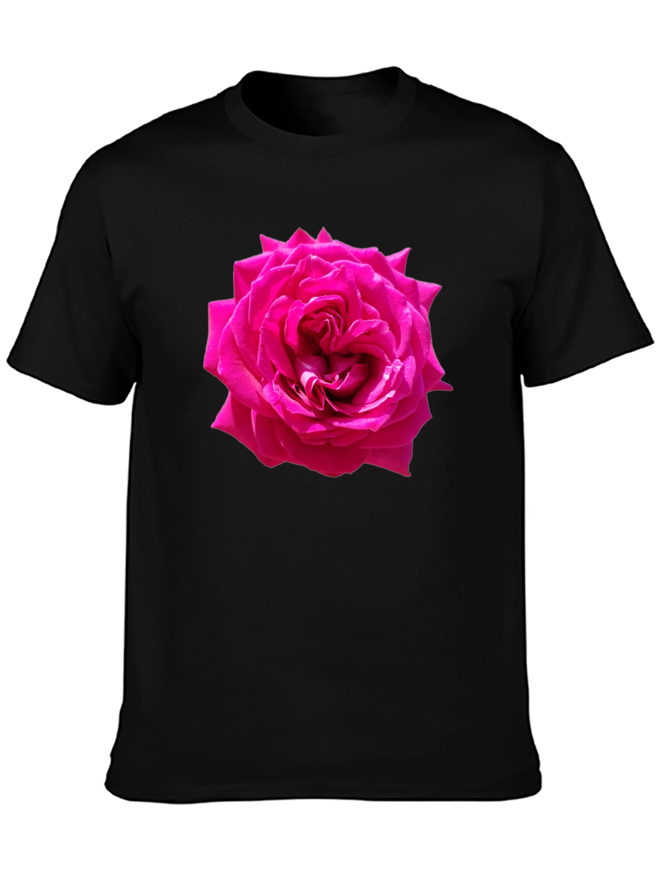 Black Rose Graphic T-Shirt - Black Casual Tee view 3
