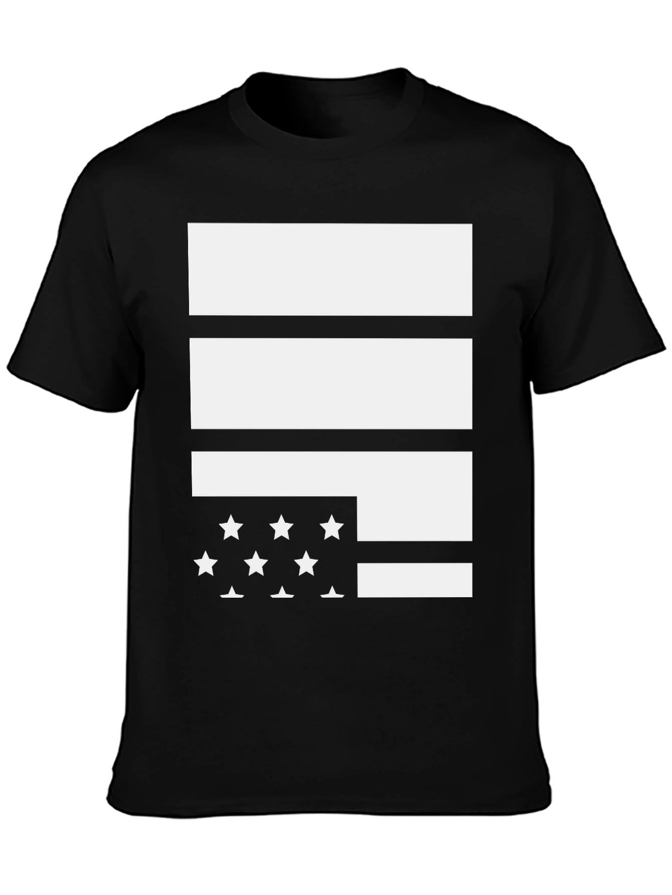 Black Graphic Print Tee - Stars and Stripes view 3