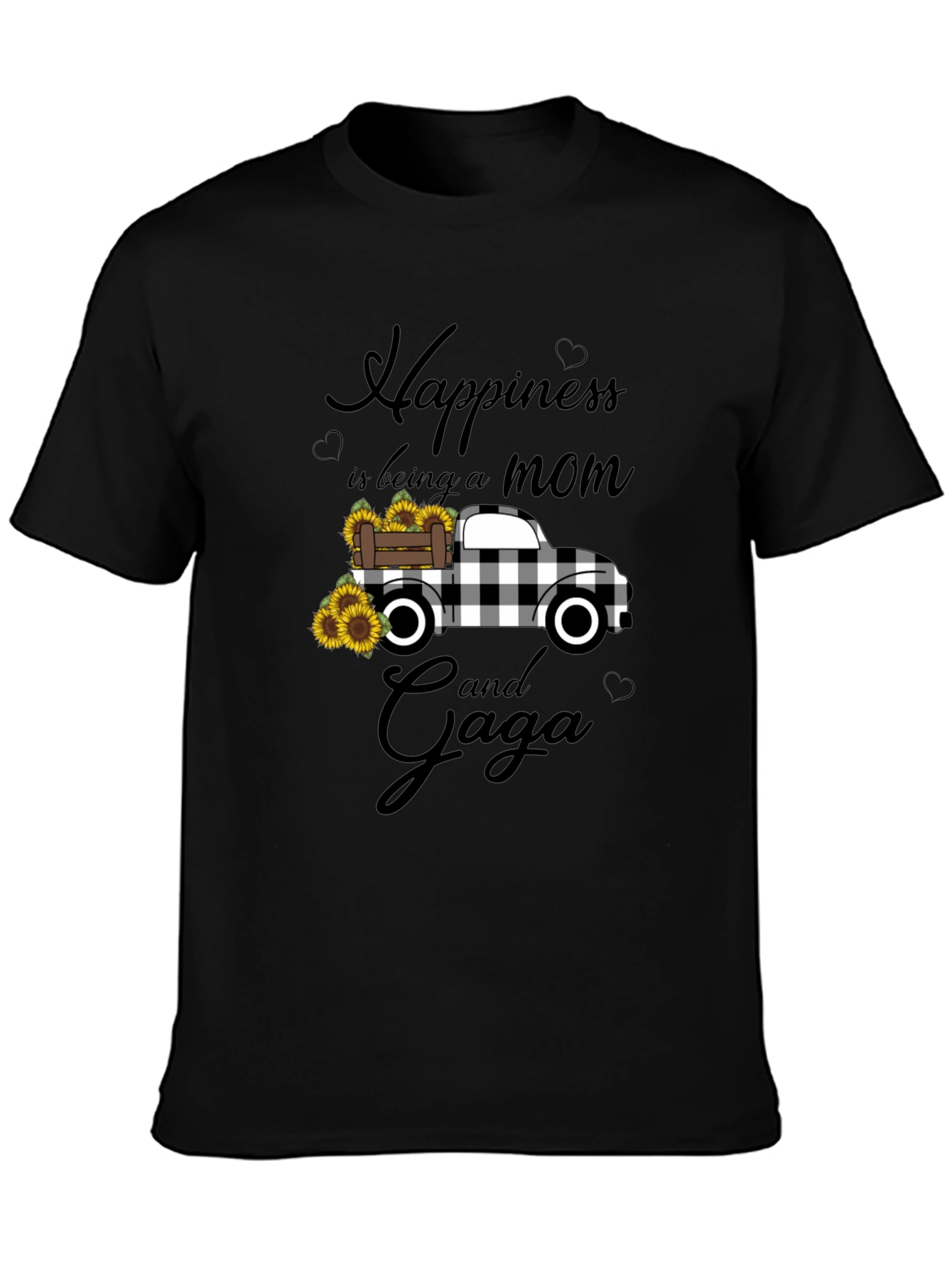 Black Happiness is Being a Mom and Gaga Truck T-Shirt view 3