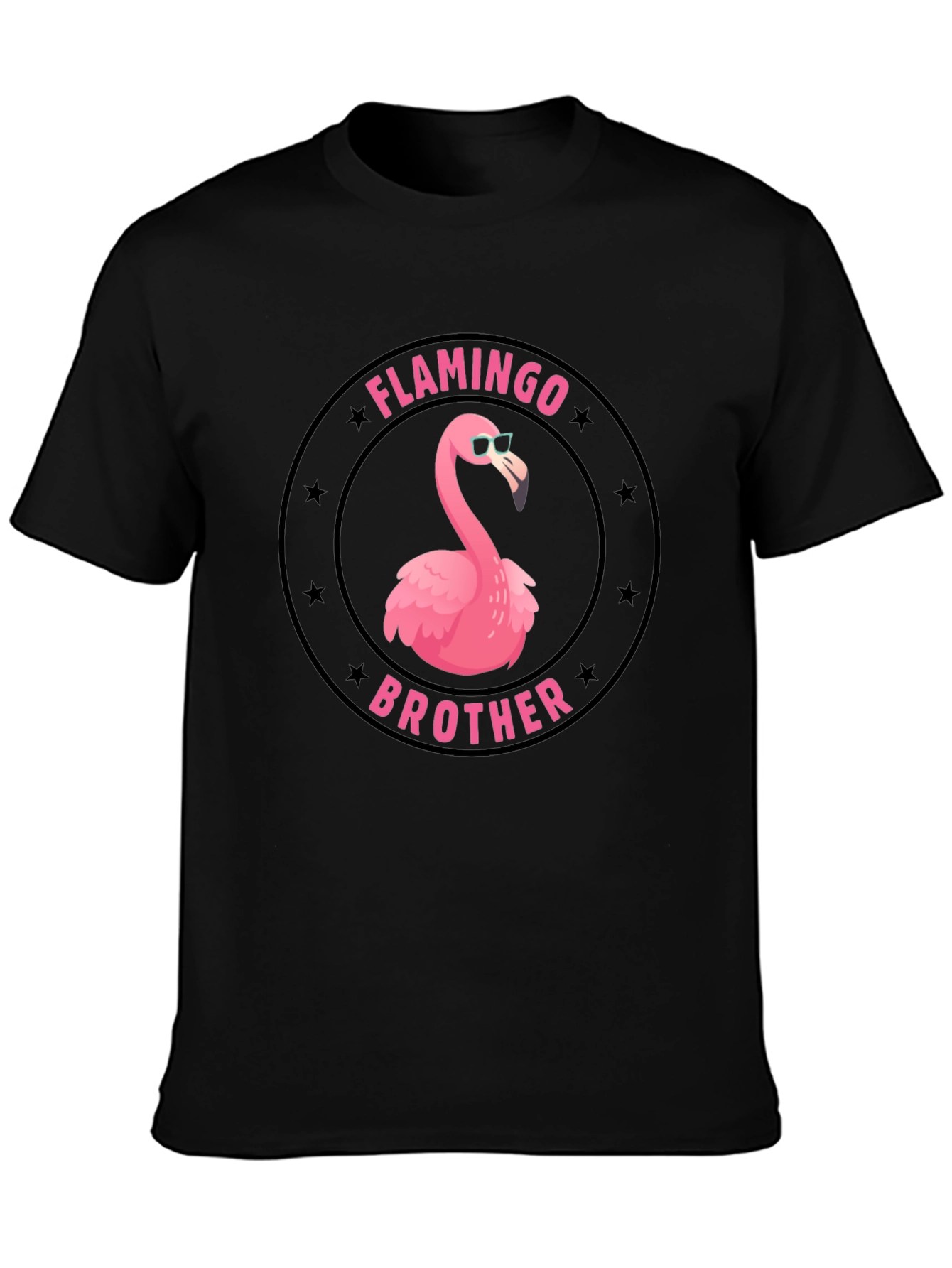 Black Flamingo Brother Graphic T-Shirt - Black view 3