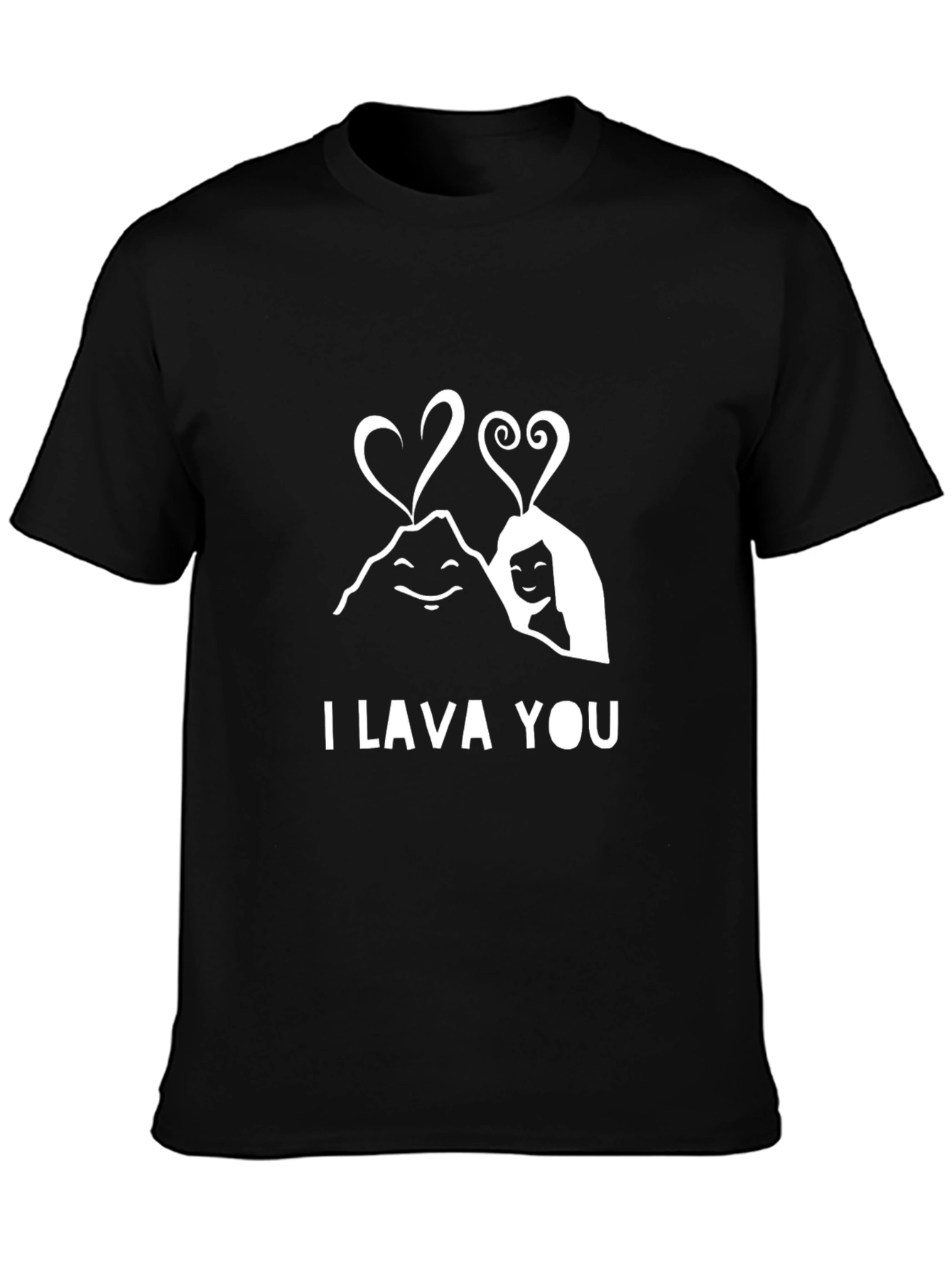 Black I Lava You Graphic Tee - Cute Couple T-Shirt view 3