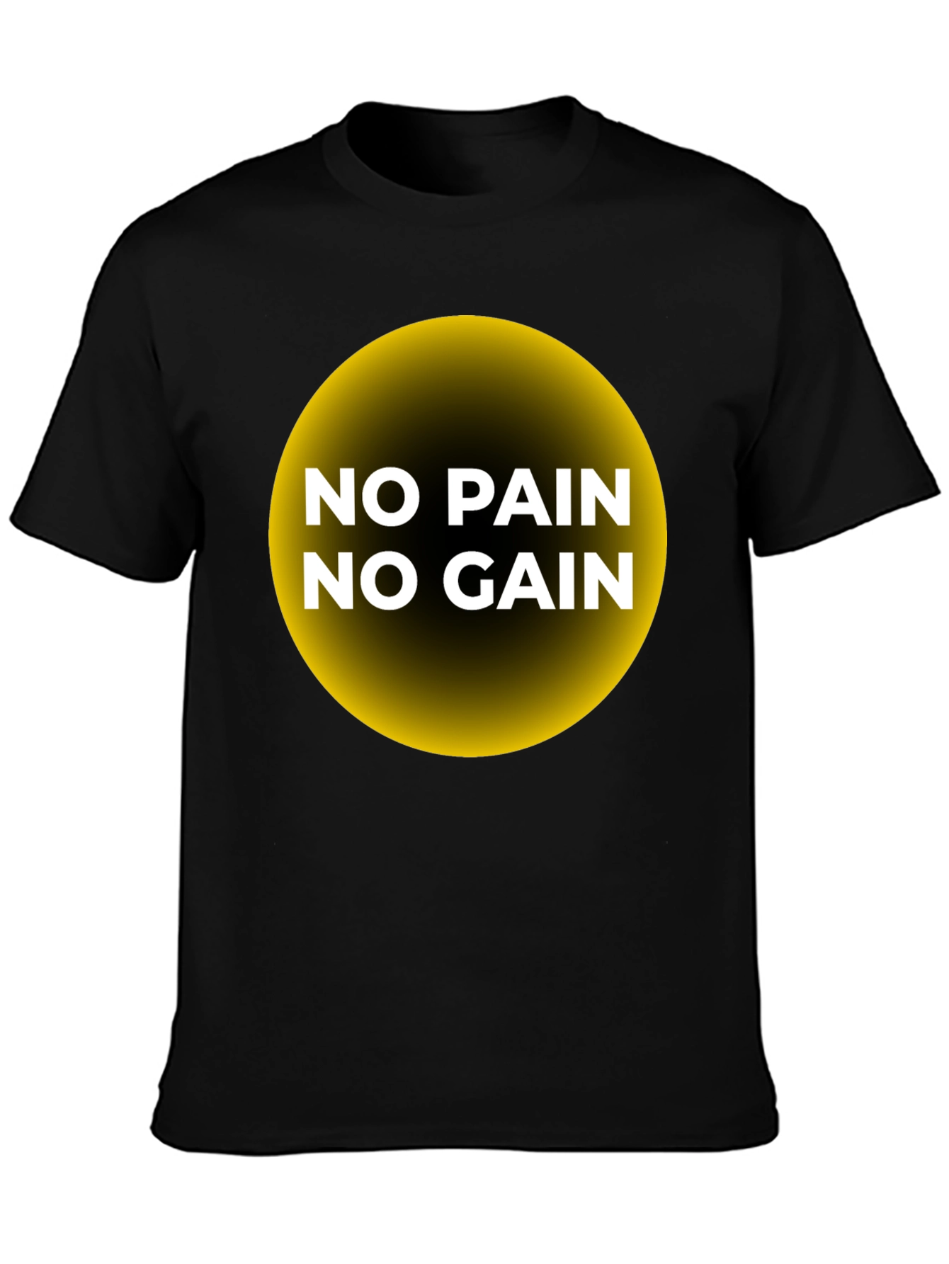 Black No Pain No Gain T-Shirt - Motivational Gym Wear view 3