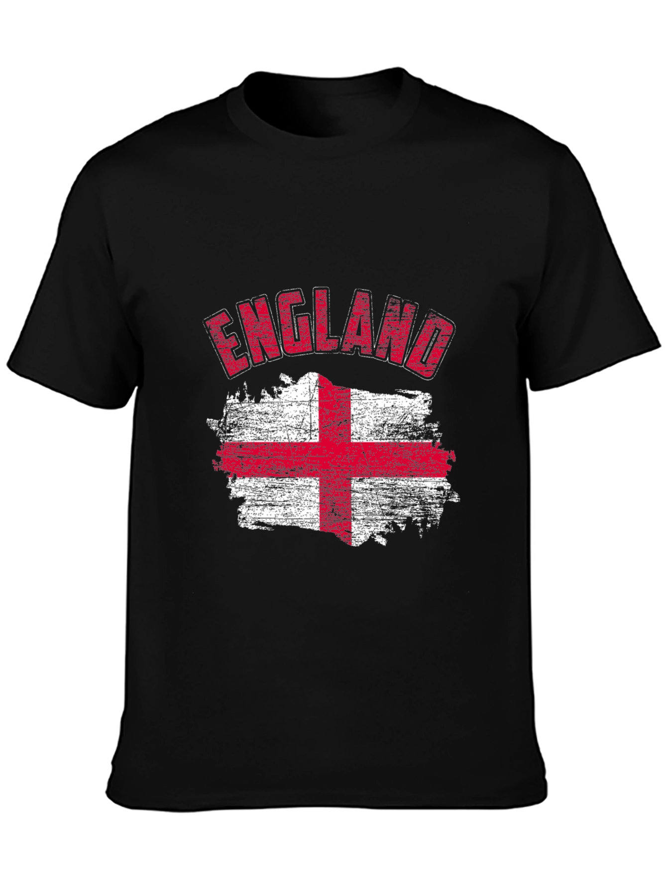 Black England Flag Graphic T-Shirt view 3