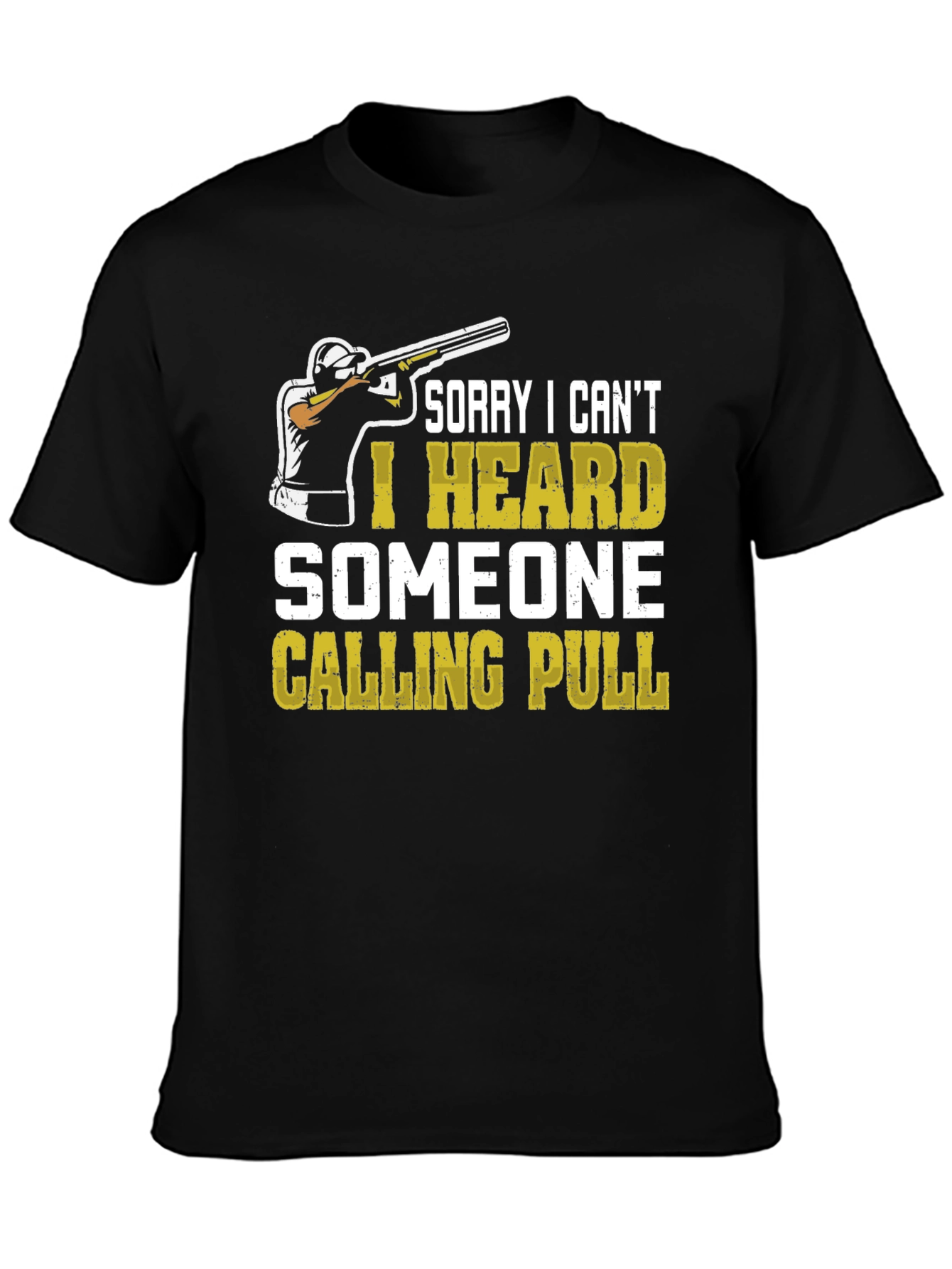 Black Funny Skeet Shooting T-Shirt view 3