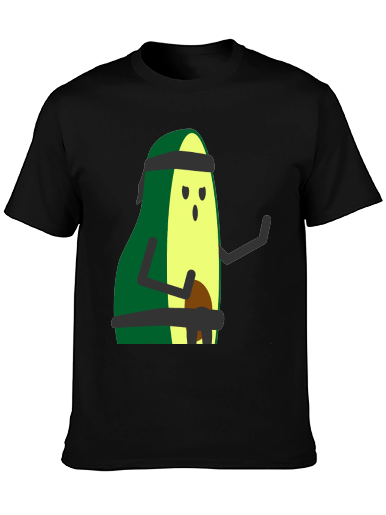 Black Avocado Karate T-Shirt - Funny Martial Arts Tee view 3