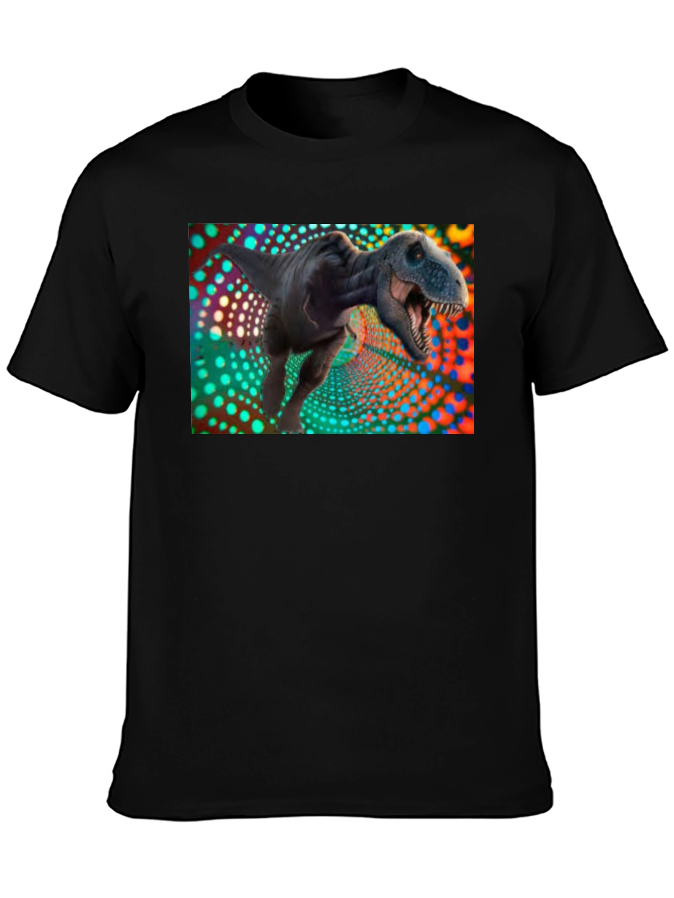 Black Dinosaur T-Shirt - Black view 3