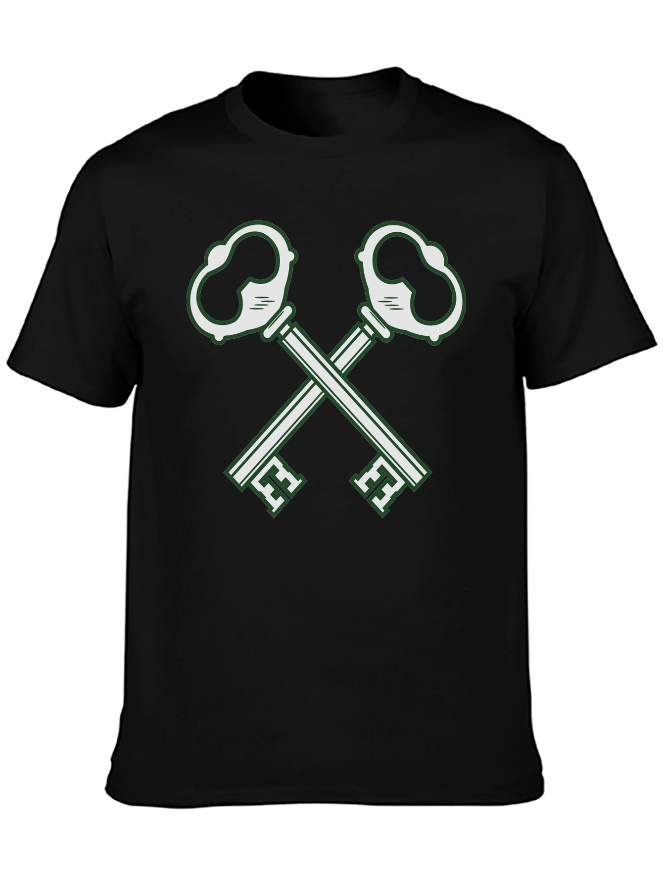 Black Crossed Keys Graphic T-Shirt view 3