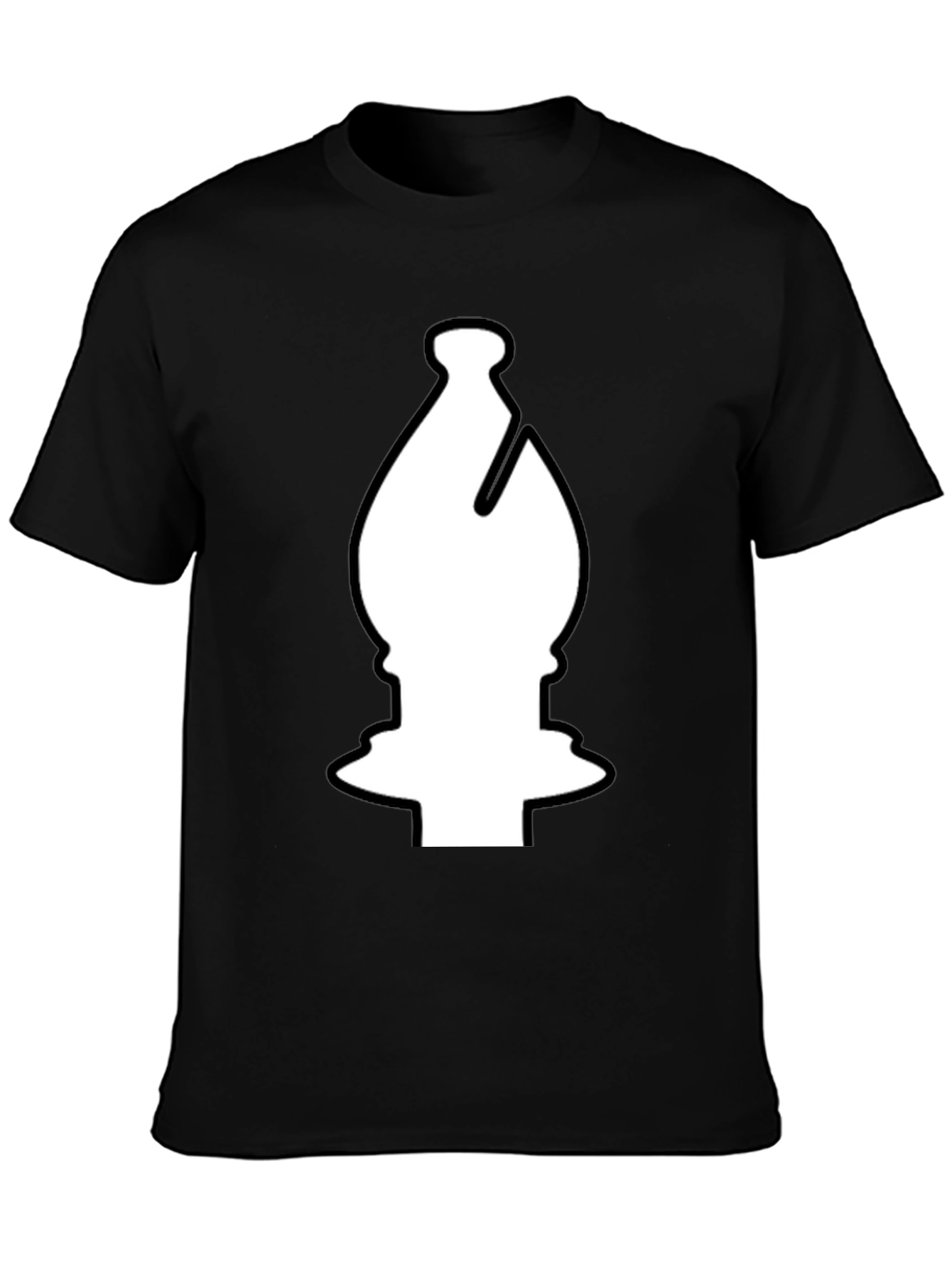 Black Chess Bishop Graphic T-Shirt - Black view 3