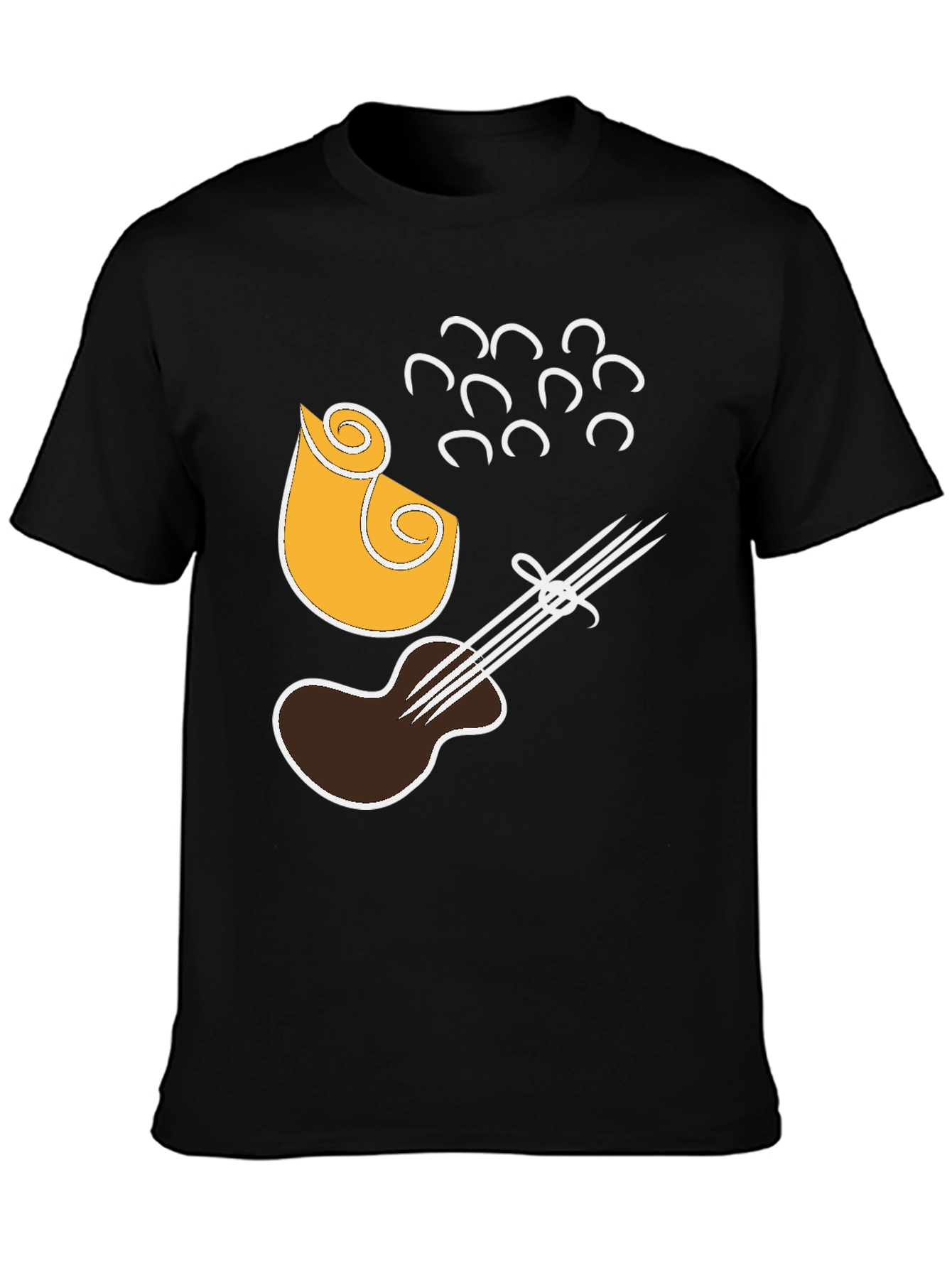 Black Musical T-Shirt - Quirky Graphic Tee view 3