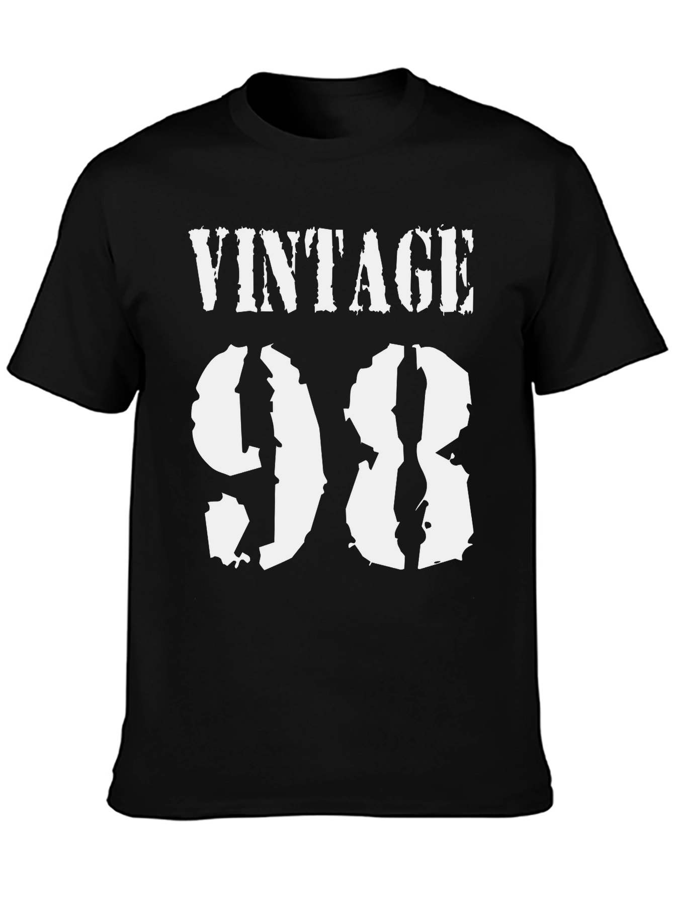 Black Vintage 98 Graphic Tee - Classic Birthday T-Shirt view 3