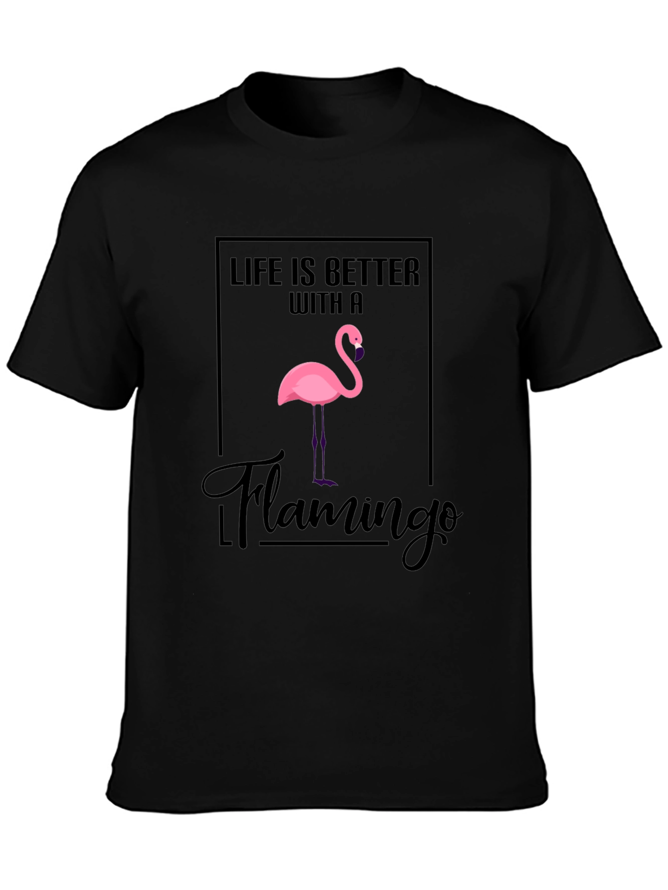 Black Life is Better with a Flamingo T-Shirt view 3