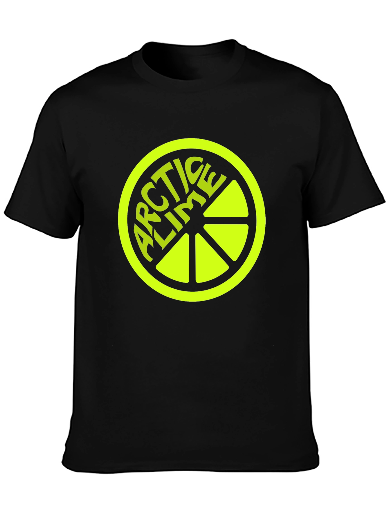 Black Arctic Lime Graphic Tee - Unisex Black T-Shirt view 3