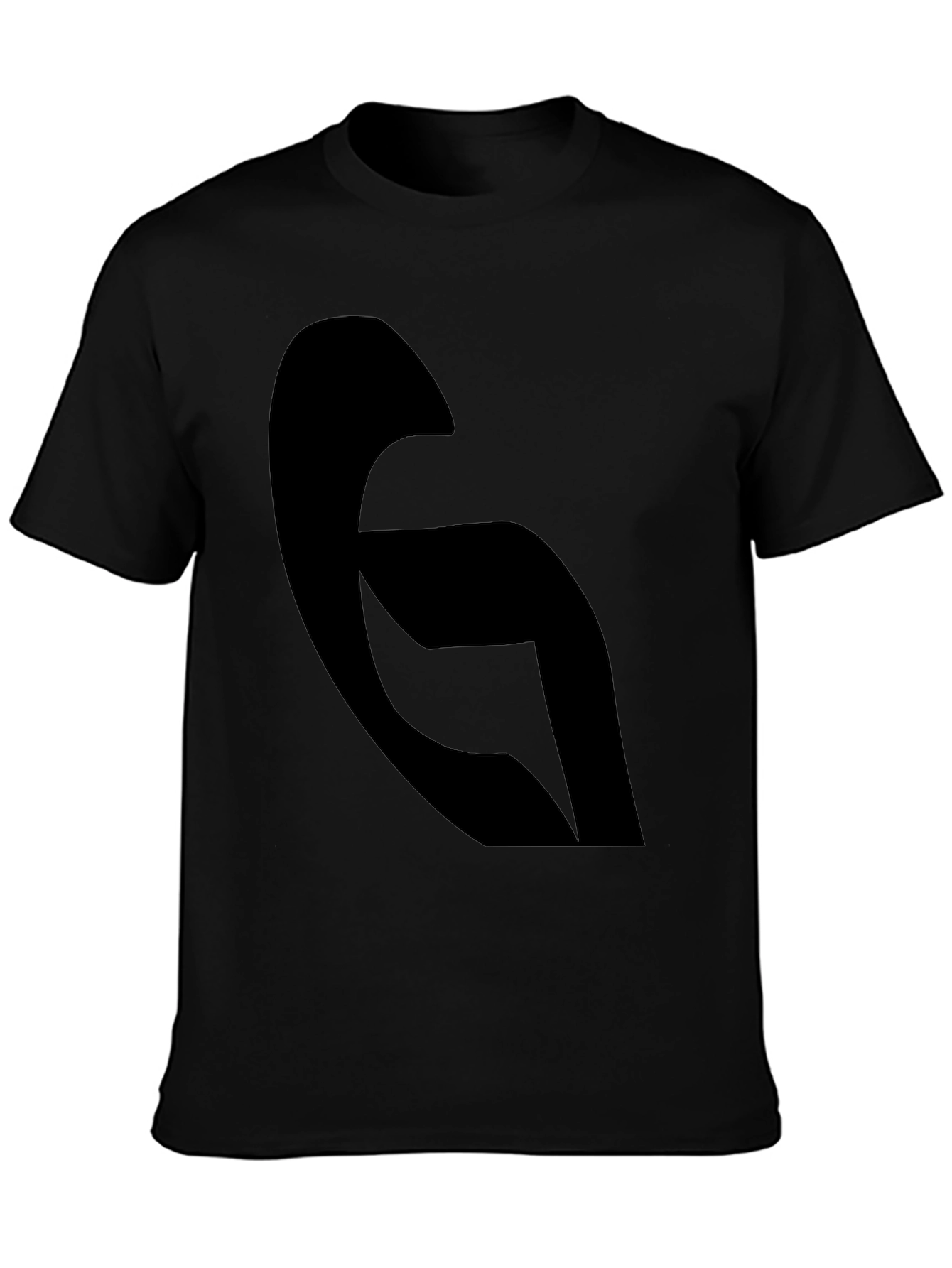 Black Modern Abstract Black Graphic Tee - Casual Style view 3