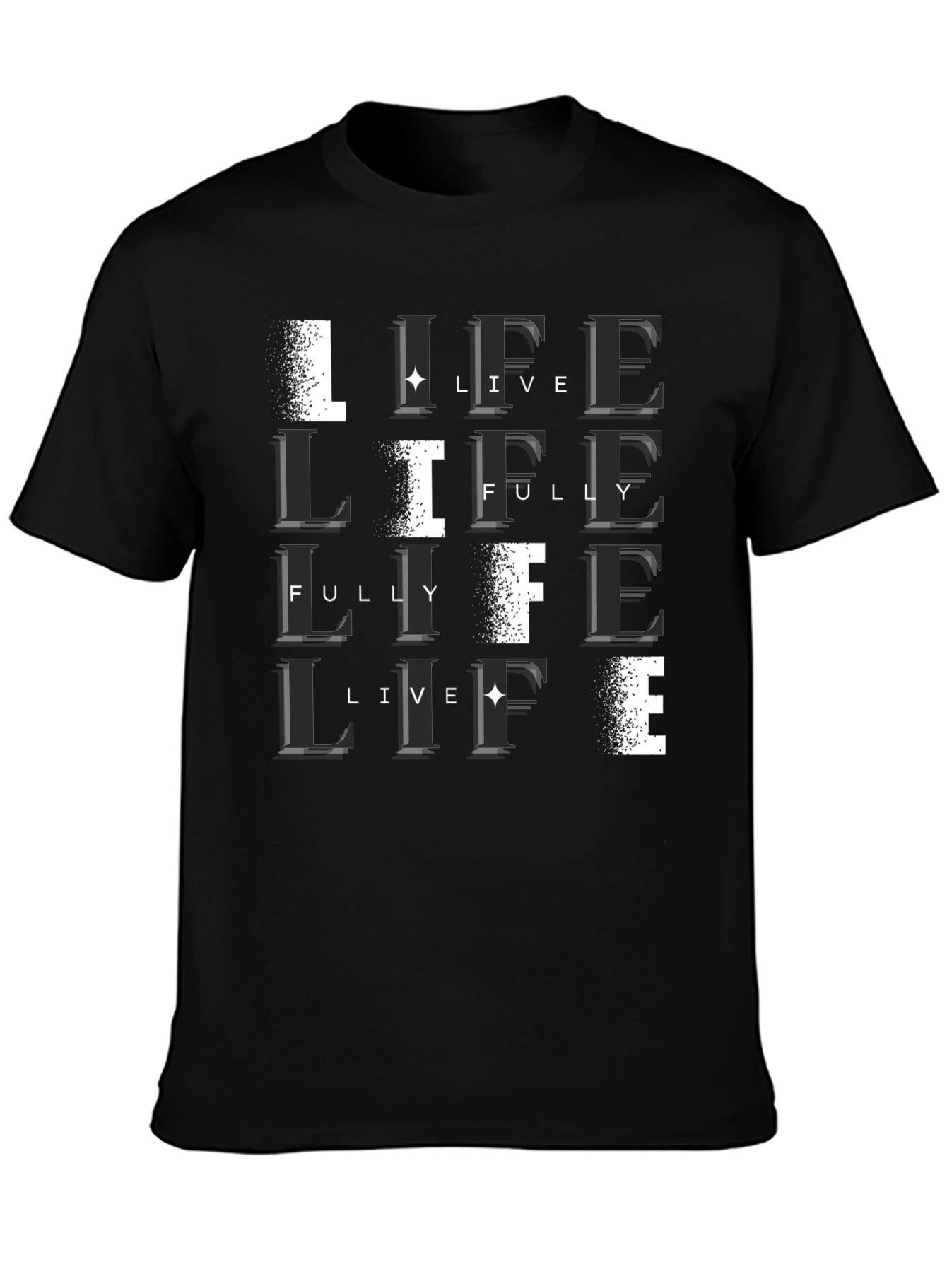 Black Live Life Fully Black T-Shirt view 3