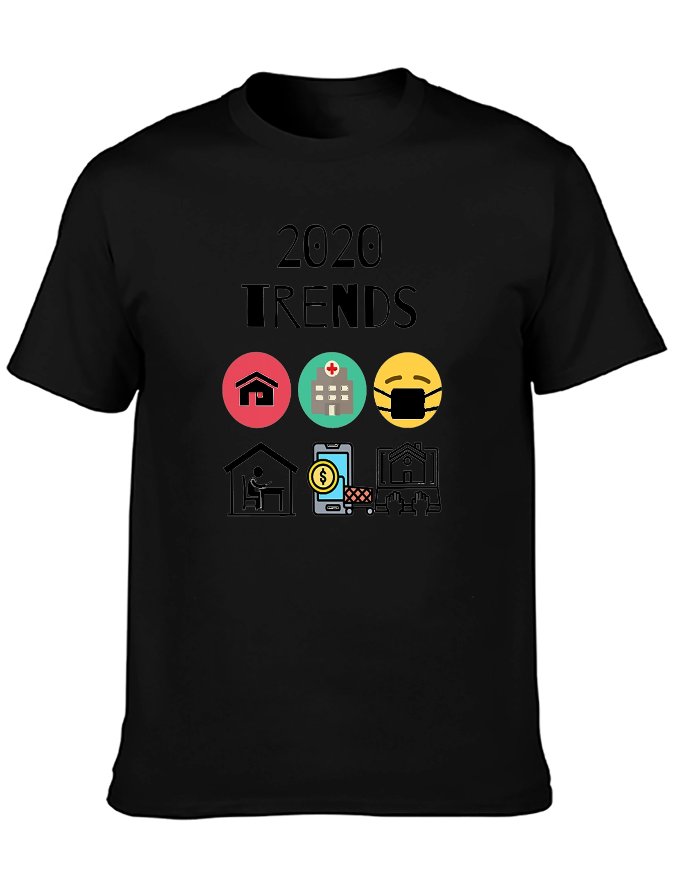 Black 2020 Trends Graphic Tee - Trendy and Unique view 3