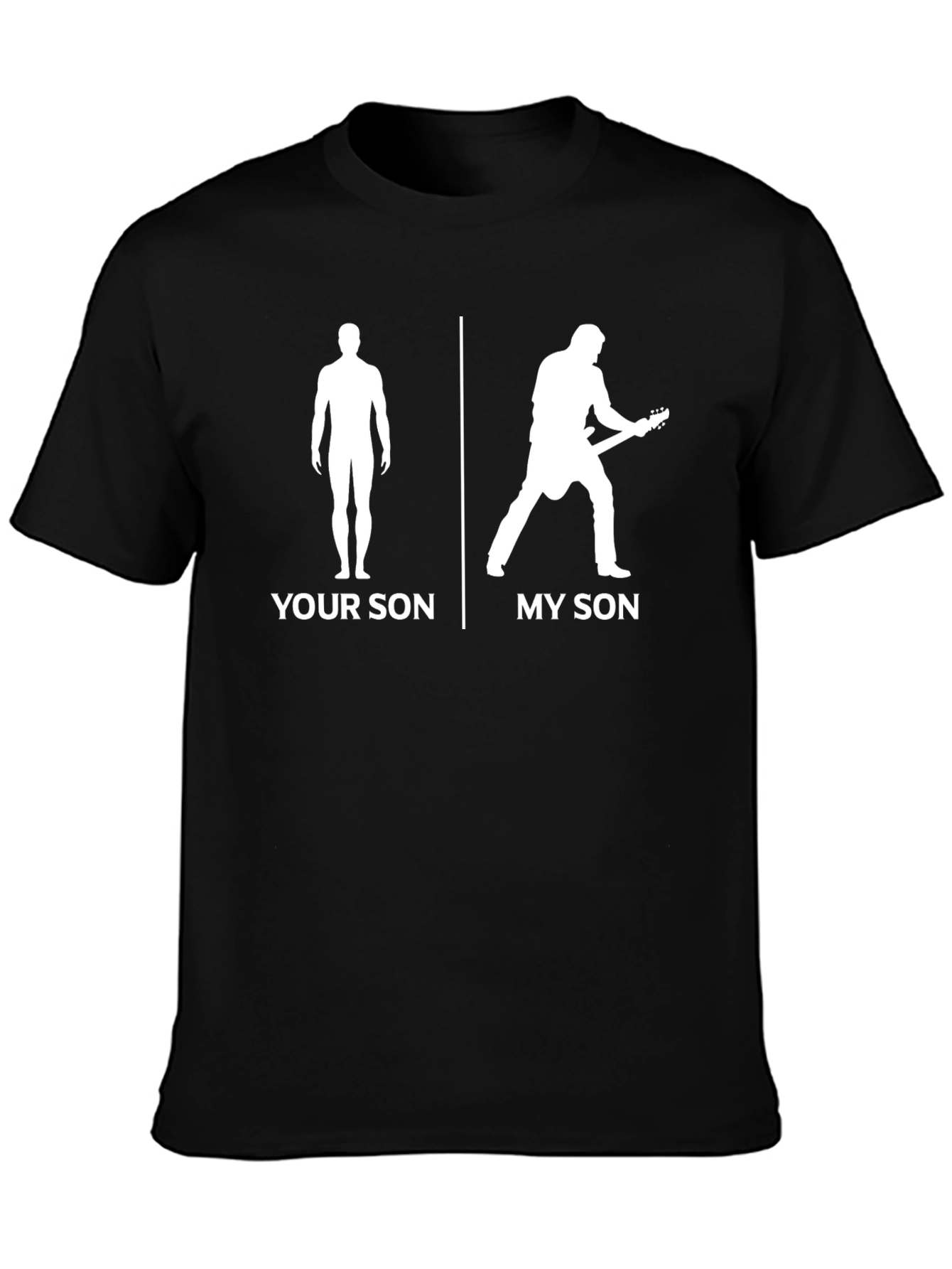 Black Your Son vs My Son Guitarist T-Shirt - Black view 3