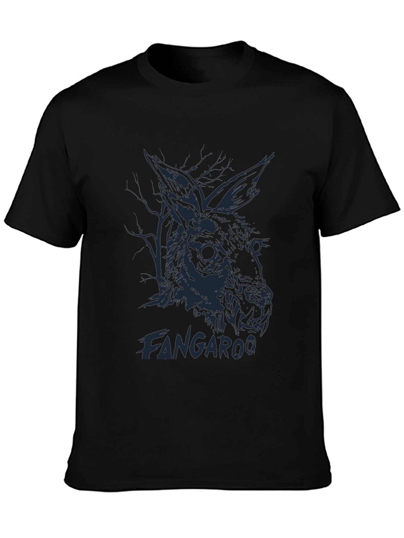 Black Fangaroo Graphic T-Shirt view 3