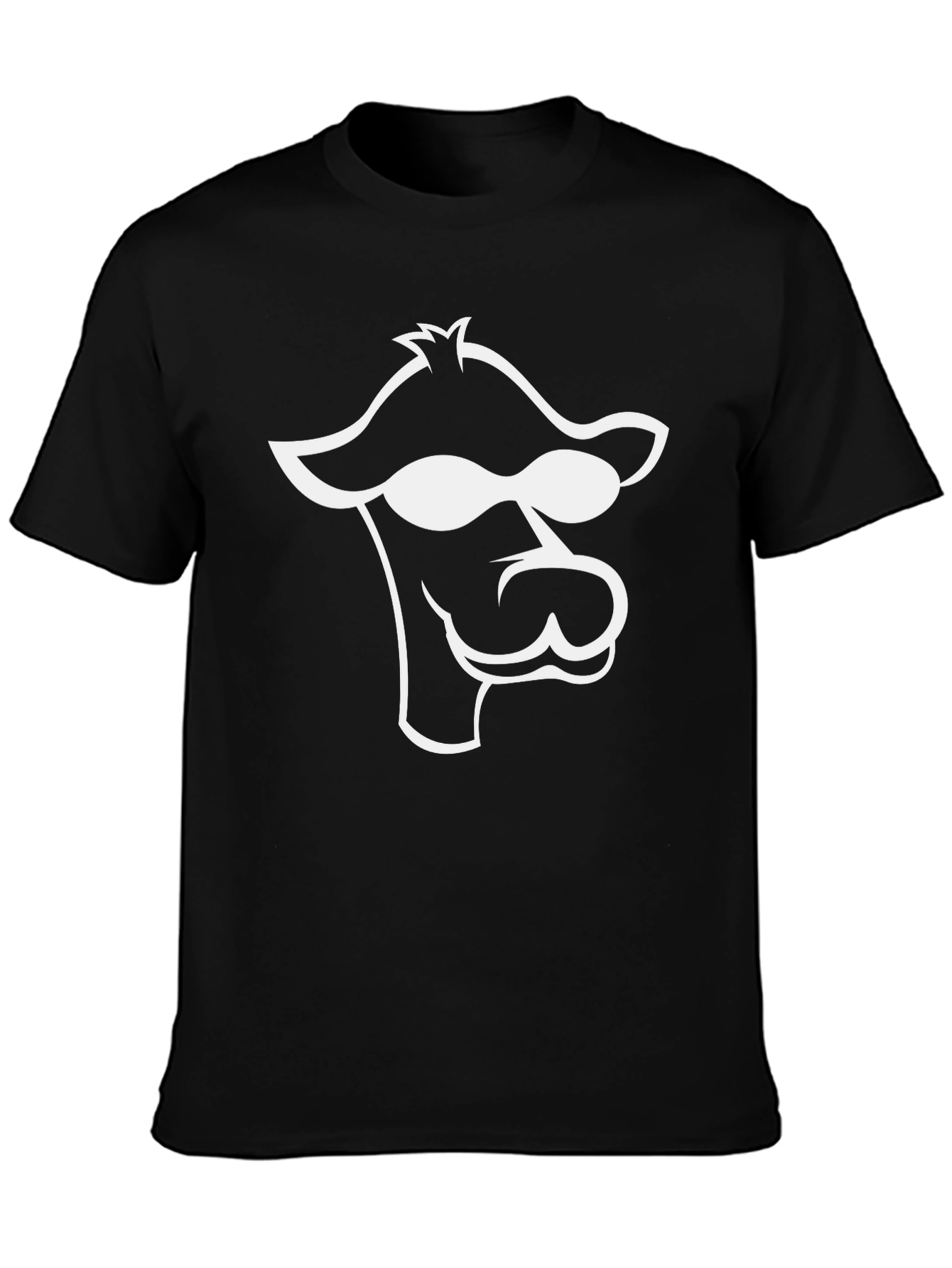 Black Cool Camel Graphic Tee - Black Cotton T-Shirt view 3