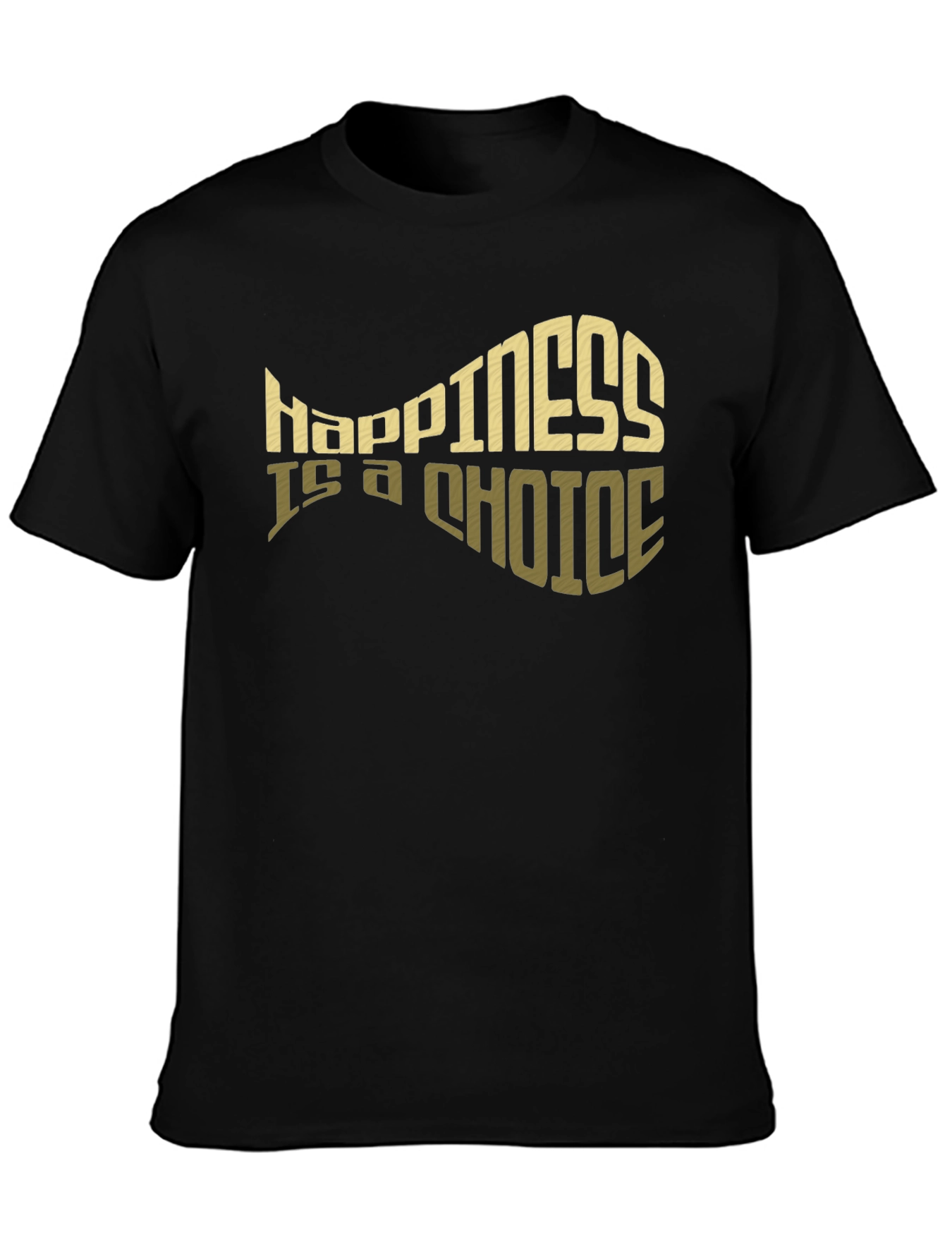 Black Happiness is a Choice Graphic Tee - Black view 3