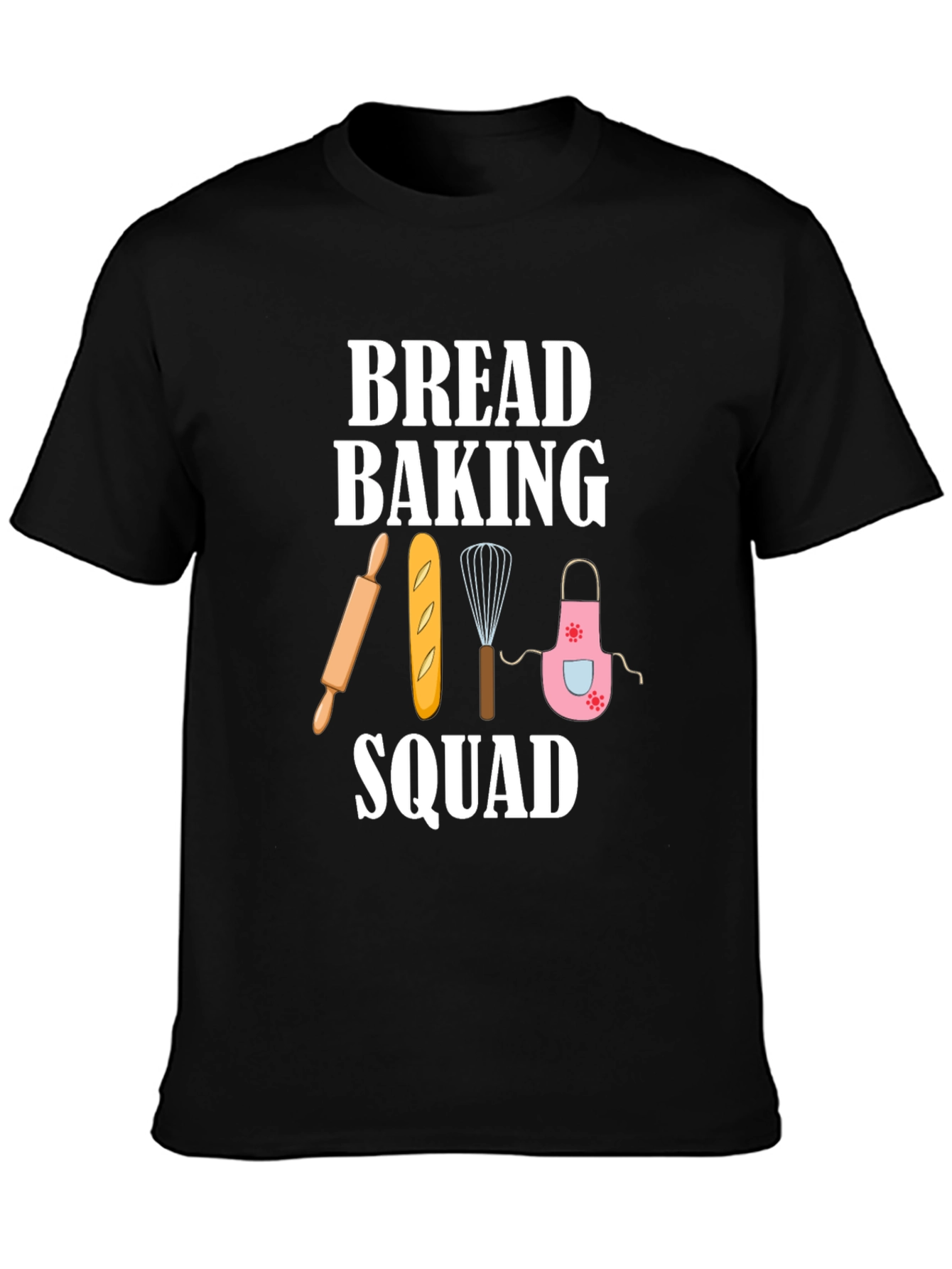 Black Bread Baking Squad T-Shirt - Baker Gift view 3