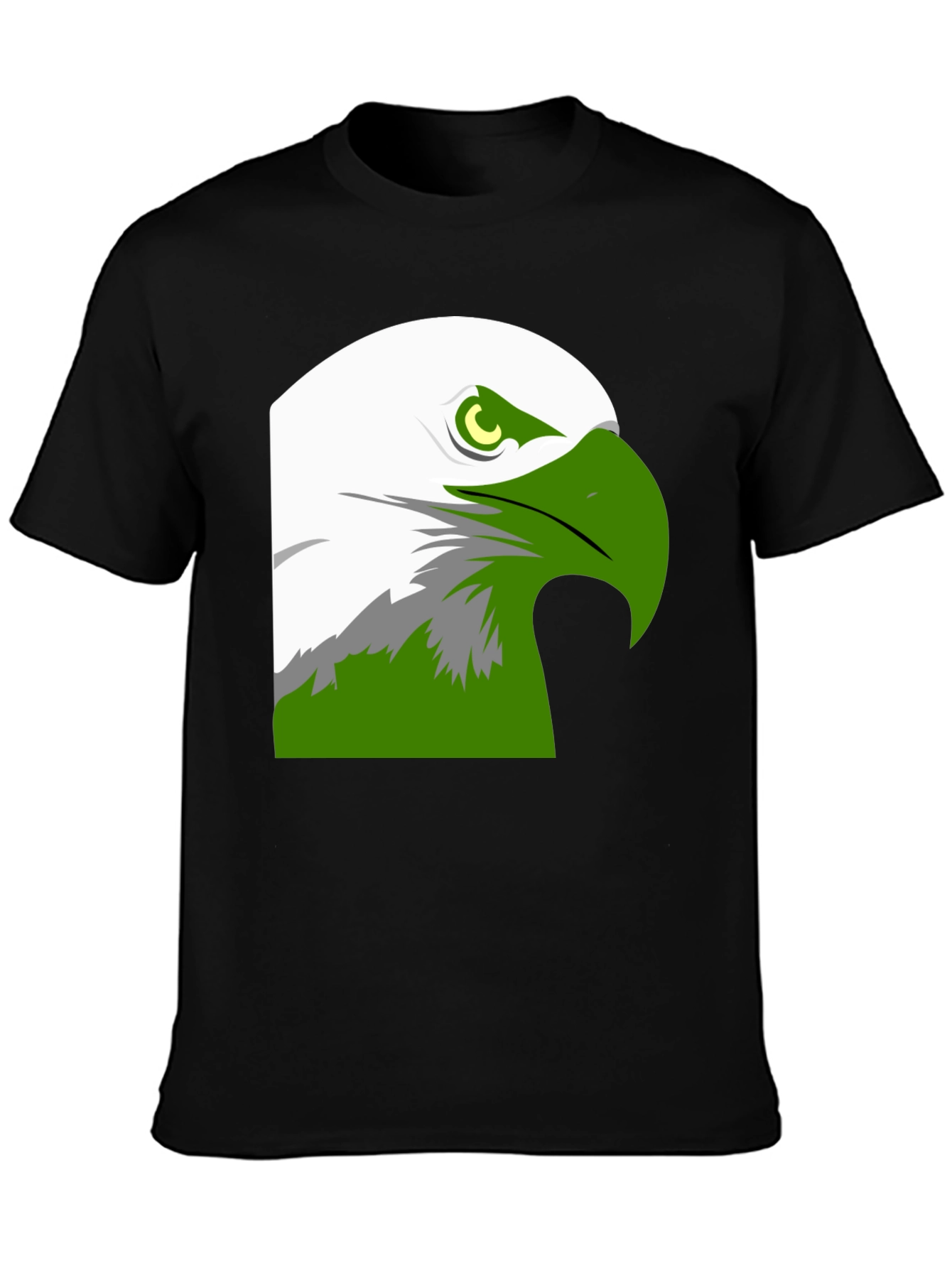 Black Bold Eagle Graphic Tee - Black Cotton Blend view 3