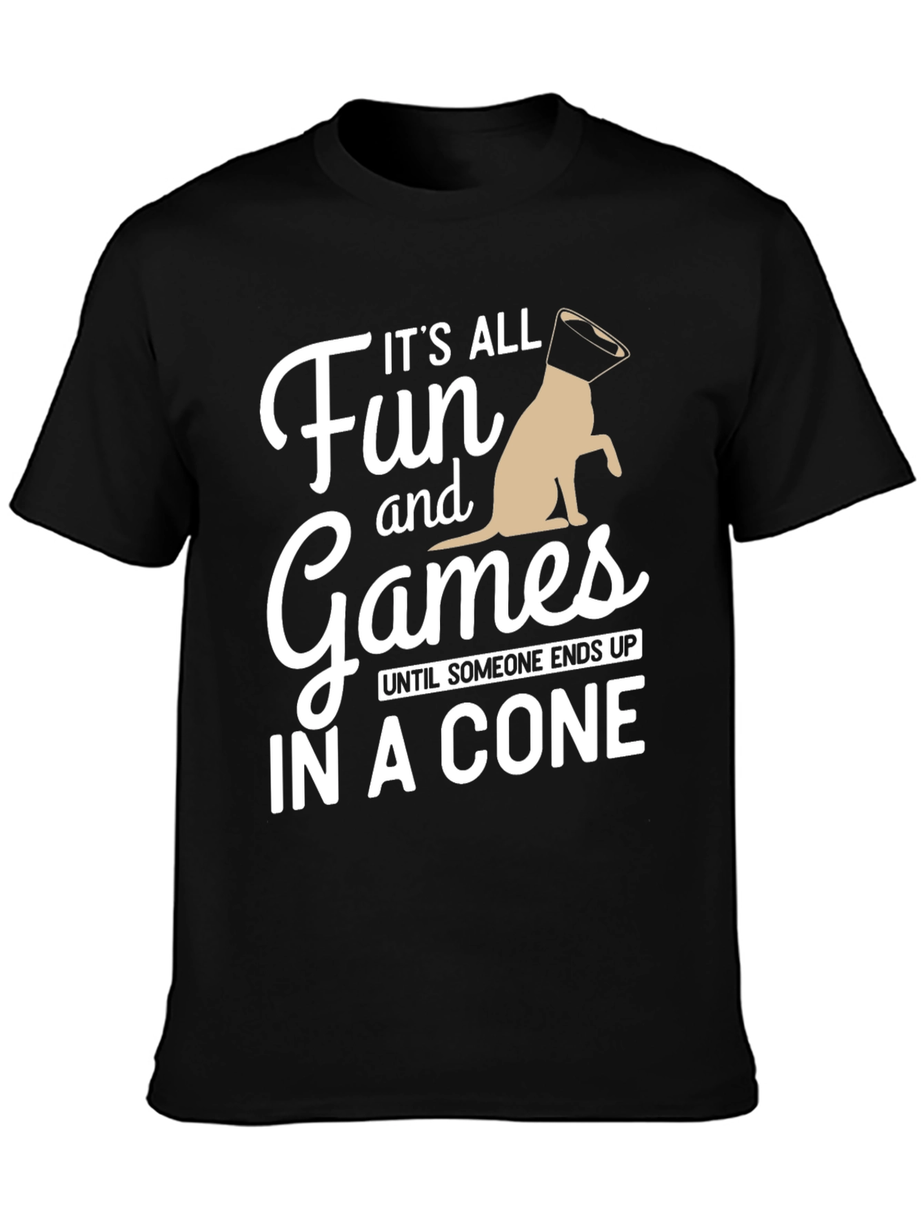 Black It's All Fun and Games T-Shirt view 3