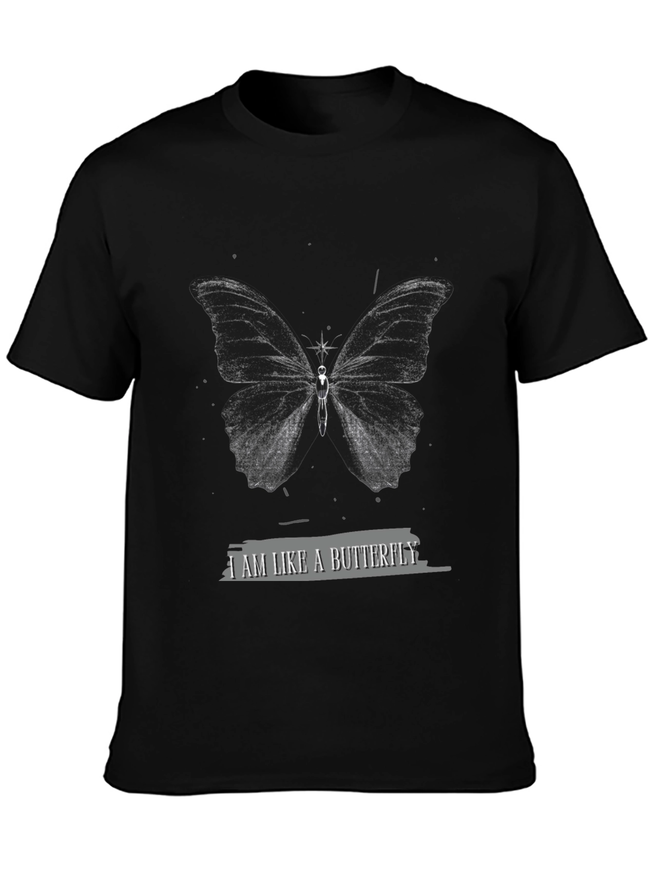 Black Butterfly Graphic Black Tee view 3