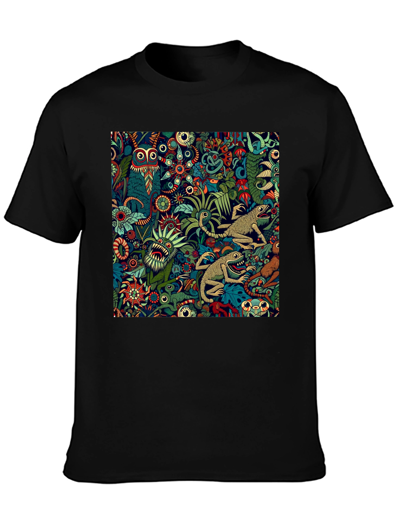 Black Funky Frogs Graphic Tee view 3