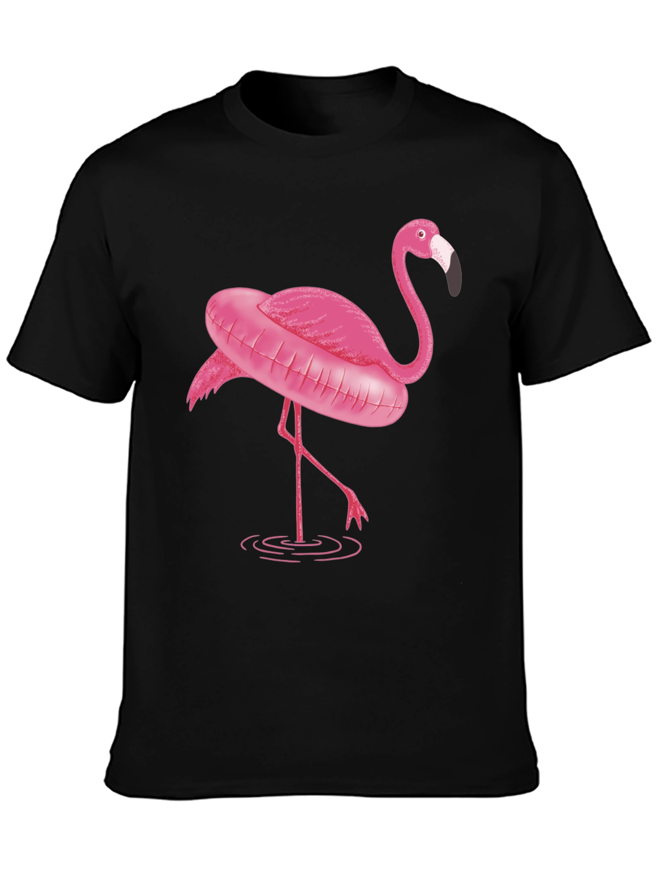 Black Flamingo T-Shirt - Black Graphic Tee view 3