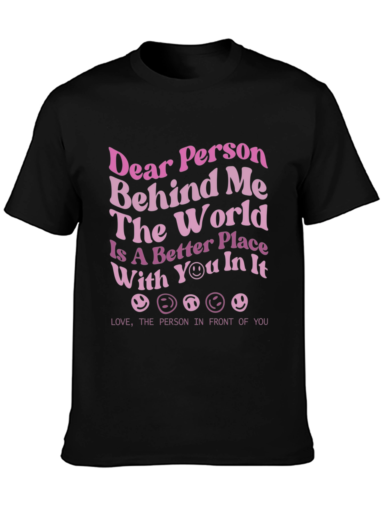 Black Dear Person Graphic Tee - Positive Message T-Shirt view 3