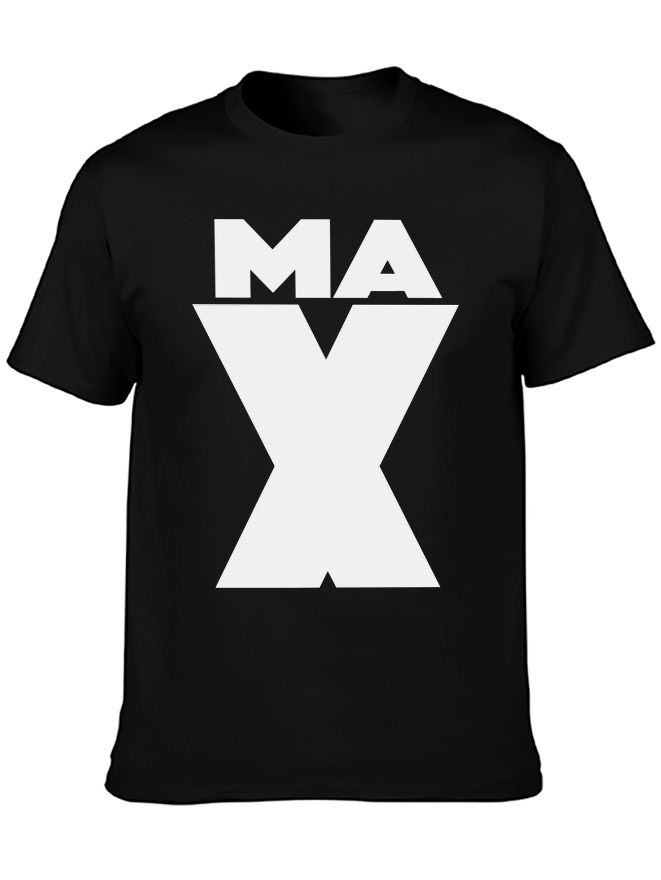 Black MAX Graphic Tee - Black Cotton Blend Shirt view 3