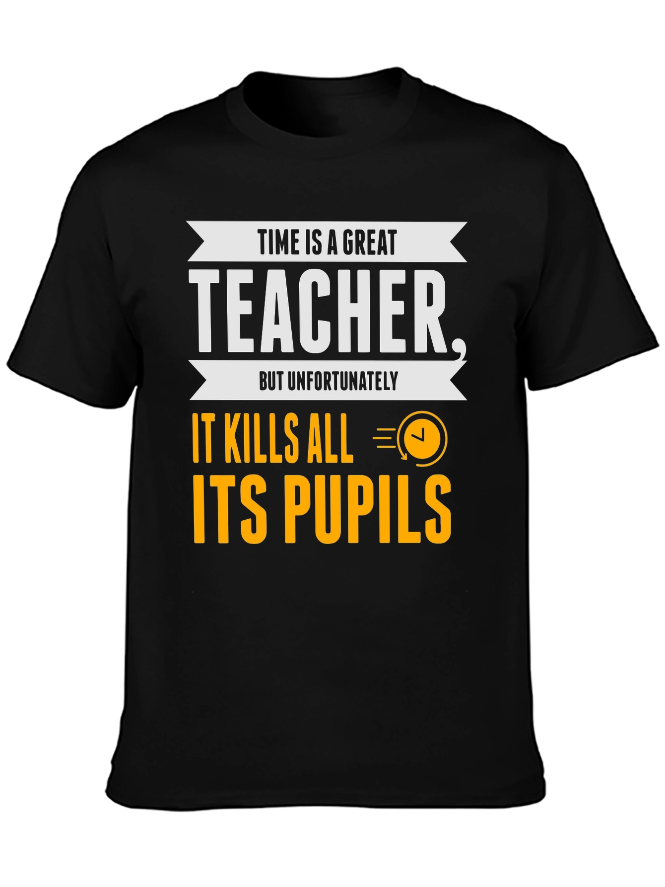 Black Time is a Great Teacher Graphic Tee view 3