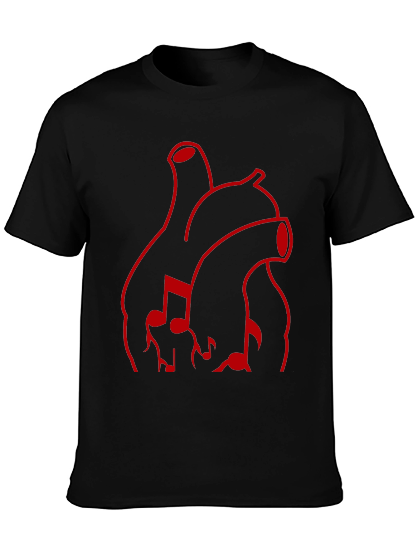 Black Musical Heartbeat Graphic Tee view 3