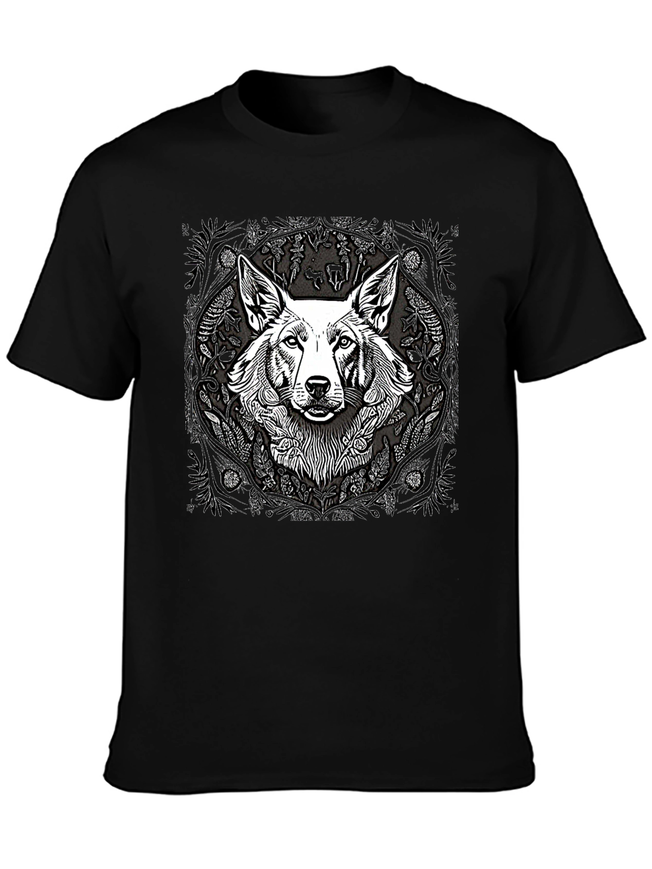 Black Black T-Shirt with Dog Graphic view 3