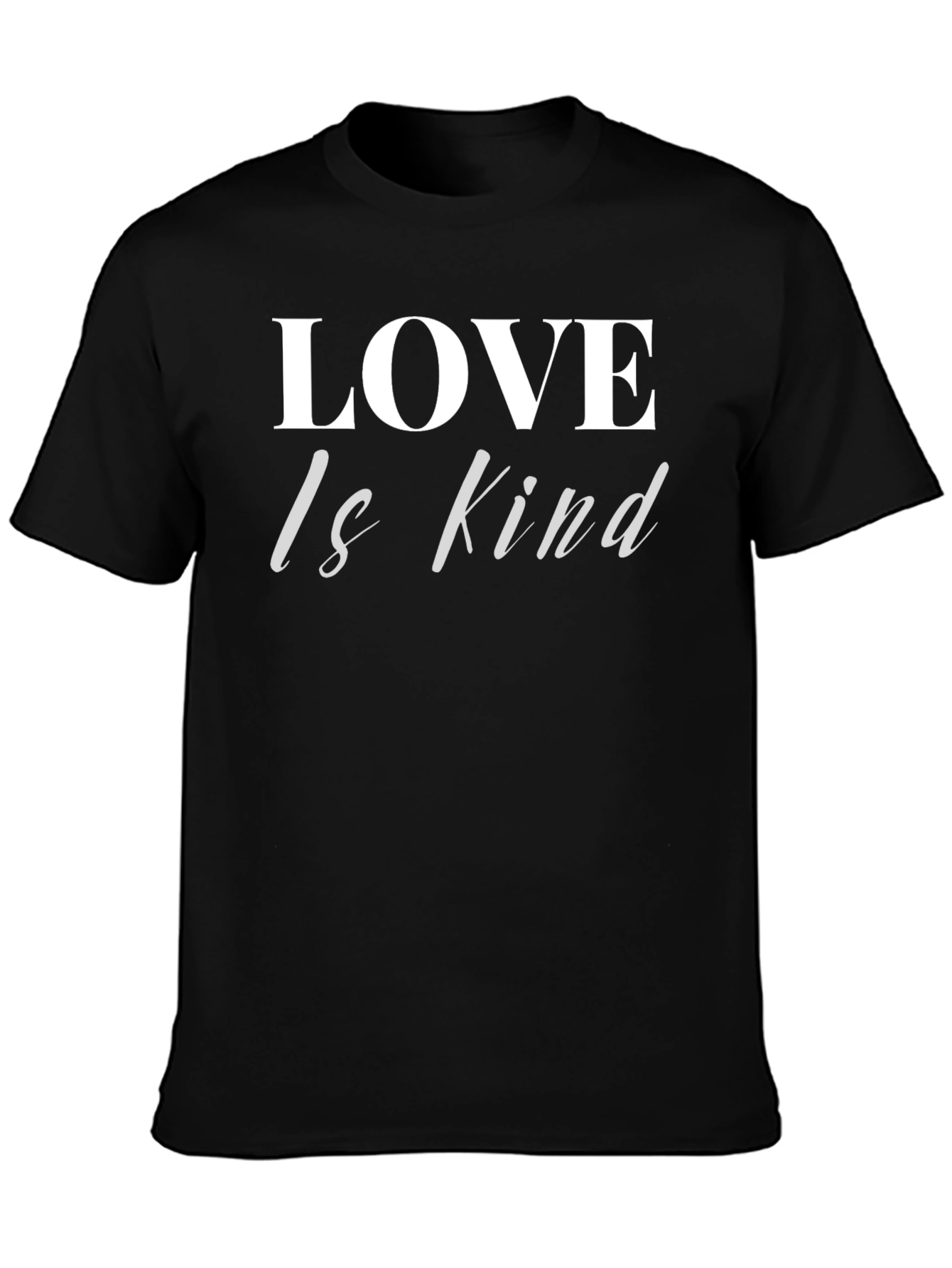 Black Love Is Kind Graphic Tee - Black T-Shirt view 3