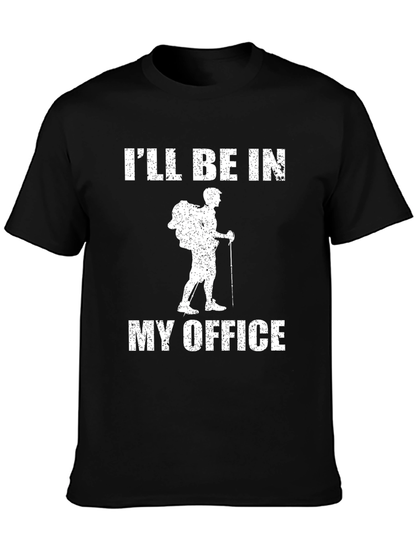 Black Hiker's Office T-Shirt - Adventure Calling! view 3
