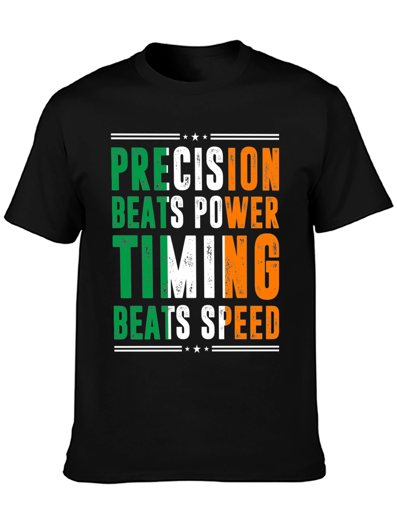 Black Precision Beats Power Timing Shirt view 3