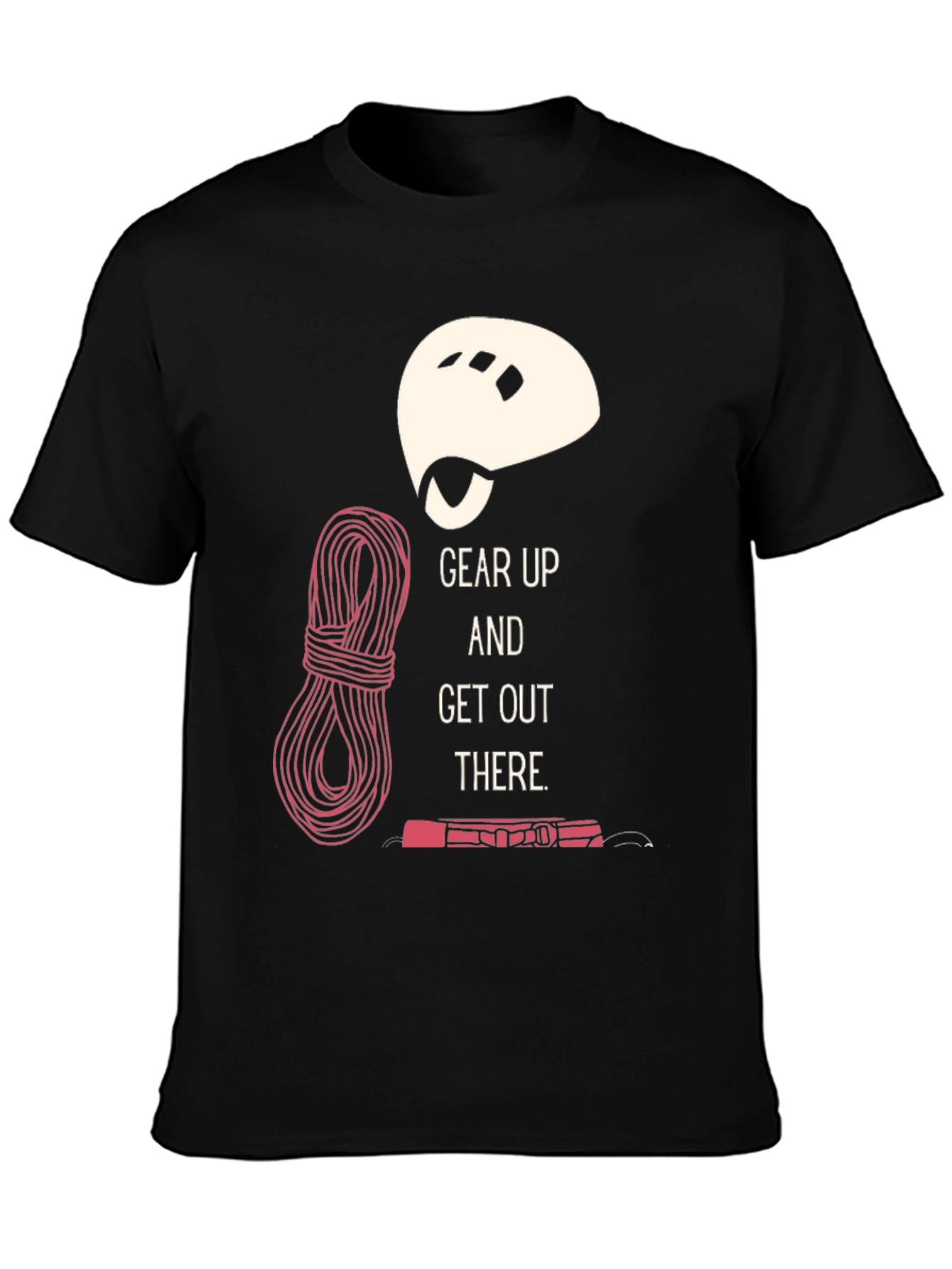 Black Climbing Gear Up T-Shirt Adventure view 3